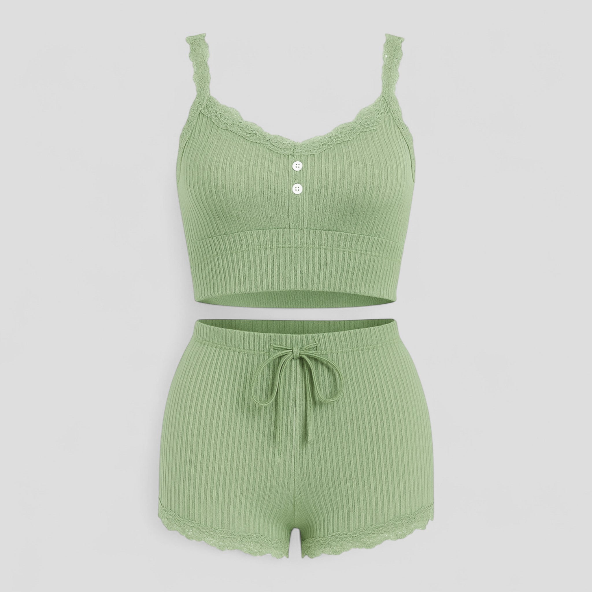 Pigiama Donna Estivo Comodo - verde foresta - abbigliamento notte donna estivo outfit sets pigiama pigiama comodo pigiama cotone pigiama donna pigiama elegante pigiama estate pigiama traspirante pijamas donna set pigiama estivo sleepwear estivo - Concept Palermo