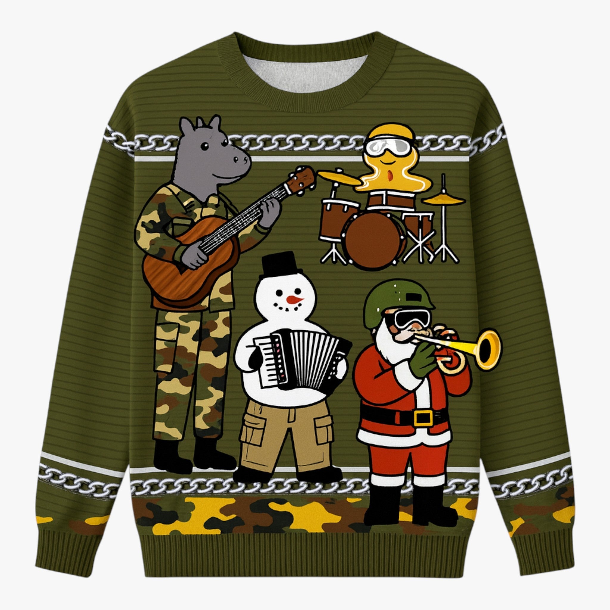 Maglione natalizio per uomo con design di animali per le festività - Design 6 - 3D Print animali Casual design Dierenontwerp Feestdagen festività Kawaii Dieren Kersttrui Lange Mouwen maglione maglione natalizio natalizio Ugly Christmas Sweater uomo Volwassenen Wintergarderobe - Concept Palermo