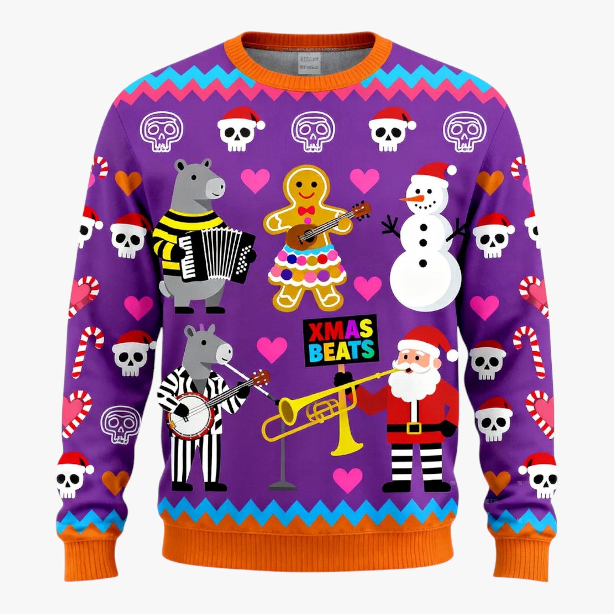 Maglione natalizio per uomo con design di animali per le festività - Design 3 - 3D Print animali Casual design Dierenontwerp Feestdagen festività Kawaii Dieren Kersttrui Lange Mouwen maglione maglione natalizio natalizio Ugly Christmas Sweater uomo Volwassenen Wintergarderobe - Concept Palermo
