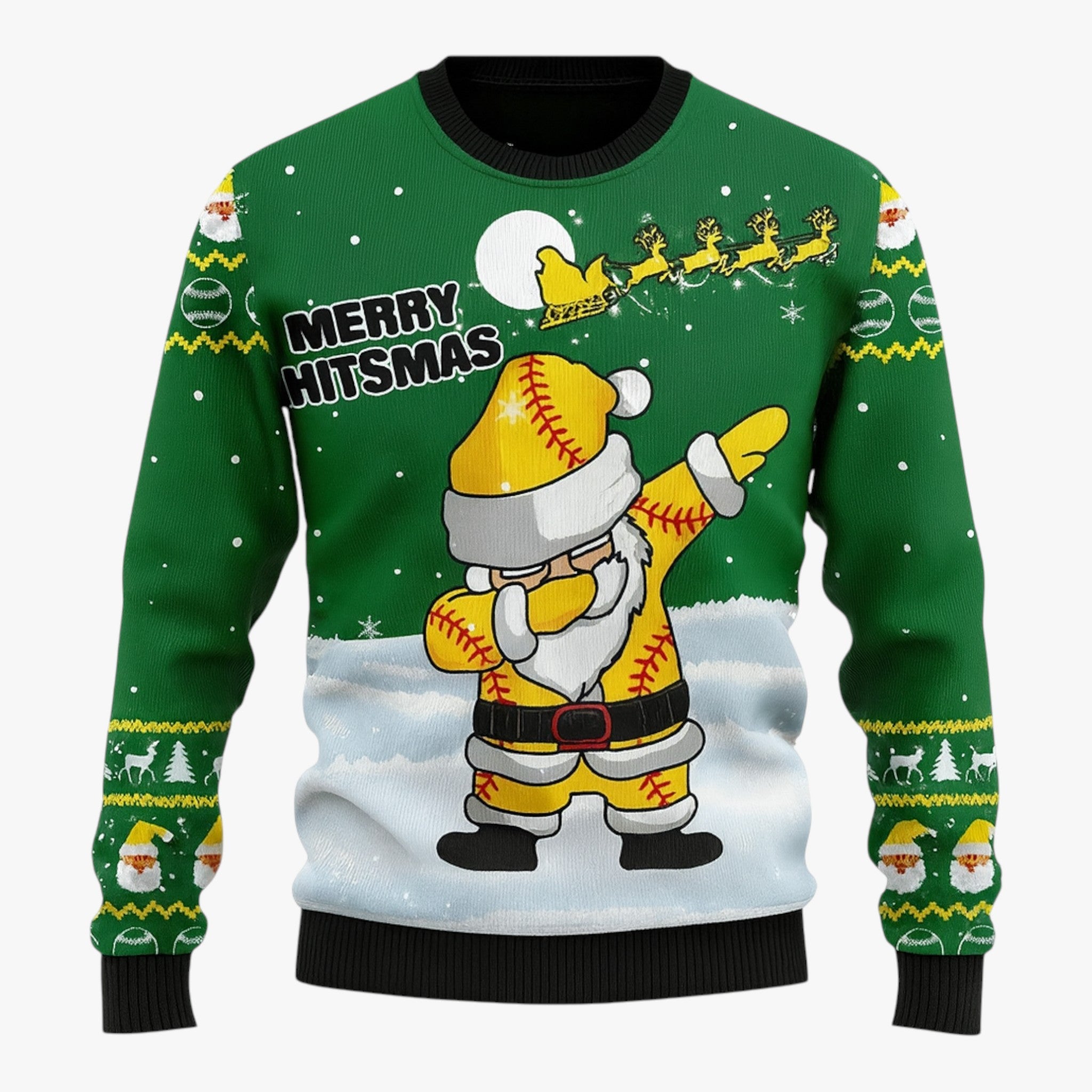 Pullover Natalizio per Uomini - per le Feste Donna - Design 3 - cadeau damesmode donna feestdagen feste herenmode kersttrui lelijke trui natalizio O-hals trui outdoor festival pullover pullover natalizio sfeer uomini vrolijke kersttrui - Concept Palermo