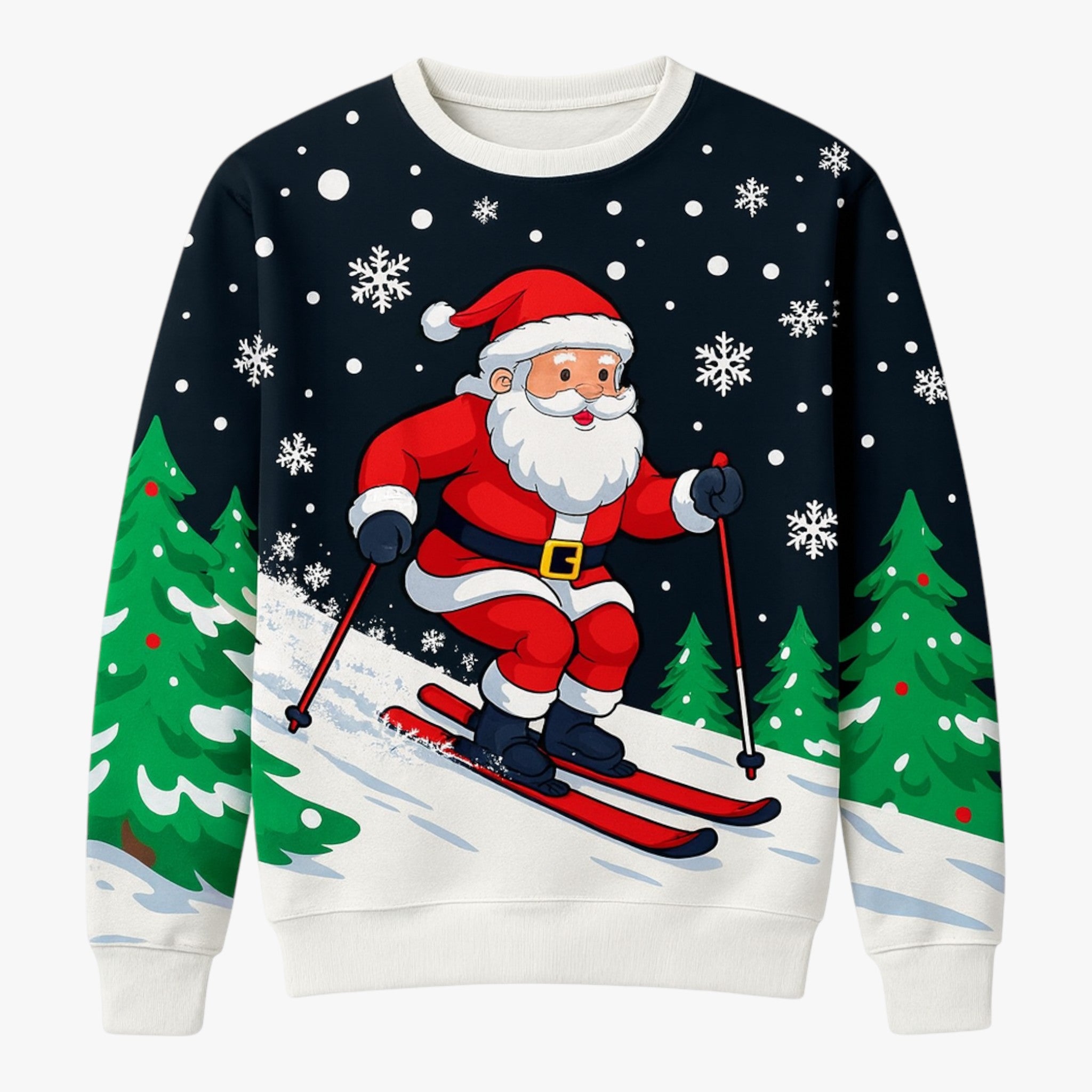 Pullover Natalizio per Uomini - per le Feste Donna - Design 6 - cadeau damesmode donna feestdagen feste herenmode kersttrui lelijke trui natalizio O-hals trui outdoor festival pullover pullover natalizio sfeer uomini vrolijke kersttrui - Concept Palermo