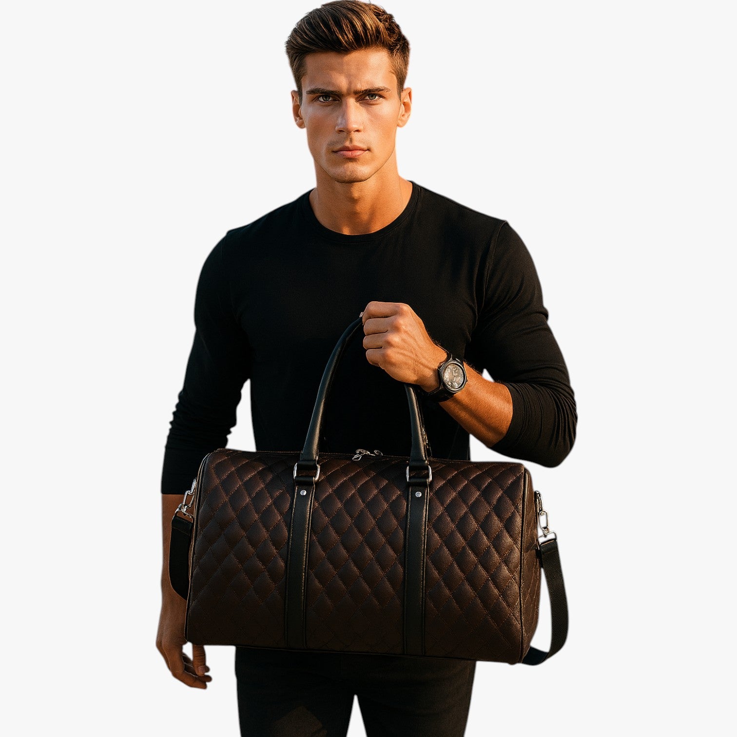 Borsa da weekend in pelle da uomo: e spaziosa per ogni viaggio - - Bags borsa borsa weekend mens bag ogni pelle spaziosa Travel Bags uomo viaggio - Concept Palermo
