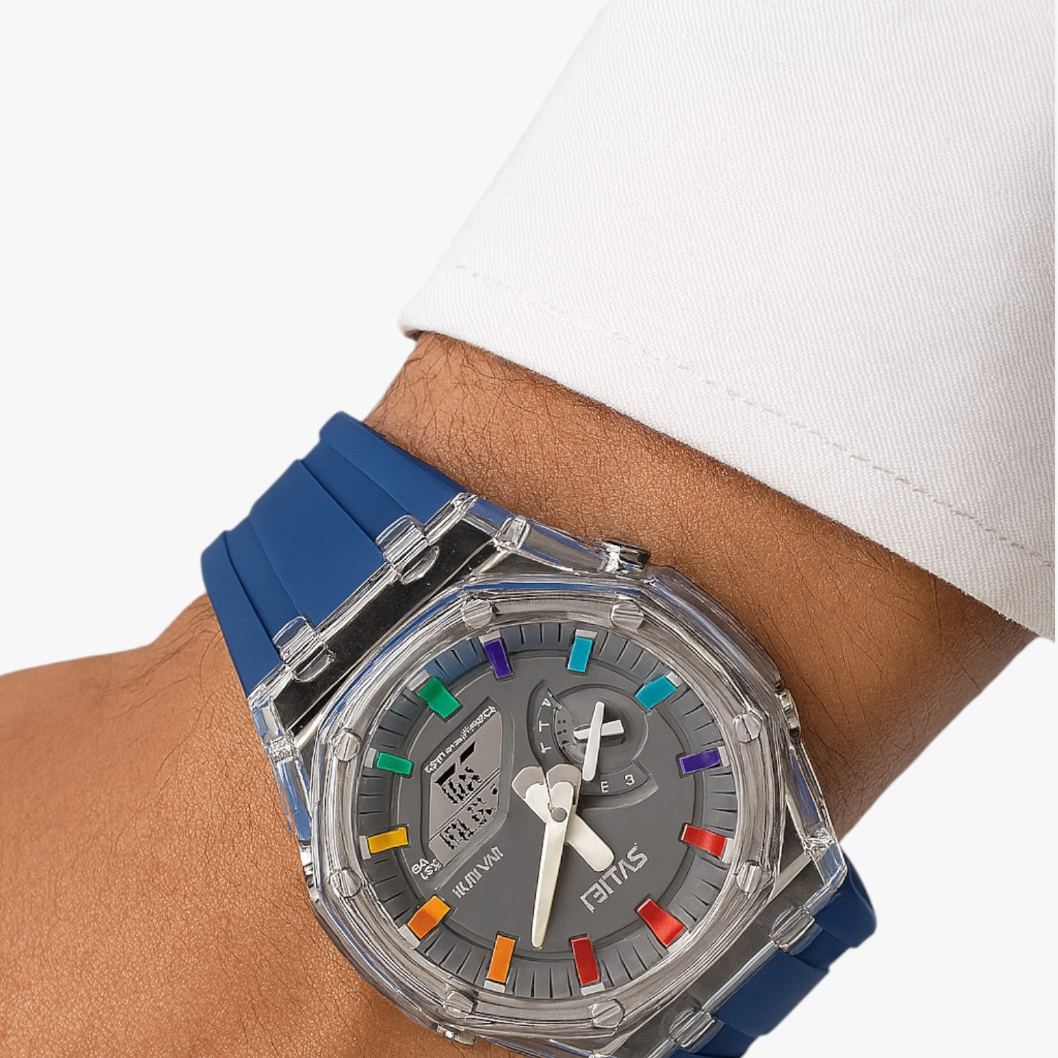Orologio digitale trasparente da 5 ATM con sveglia e funzioni intelligenti Uomo - - digitale funzioni intelligenti orologio orologio digitale sveglia trasparente uomo watch WATCHES FOR MEN Wristwatch - Concept Palermo