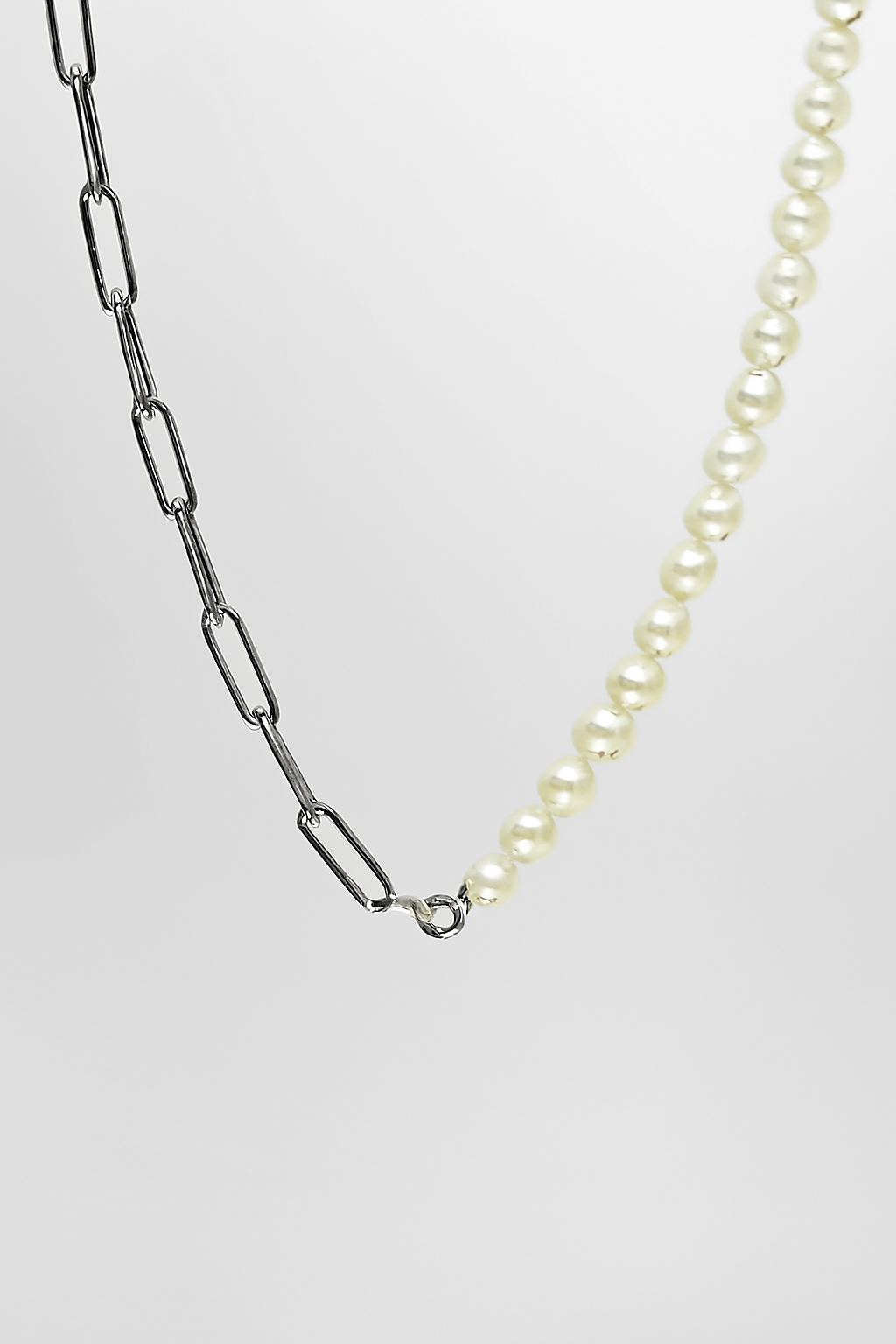 Collana a maglie miste con catenina Lana - Argento - catenina collana collana maglie fashion Fashion Necklaces jewelry lana maglie miste necklace for men NECKLACES - Concept Palermo