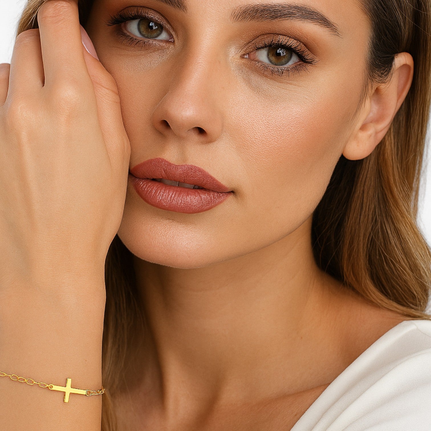Bracciale con Croce in Acciaio – Eleganza Resistente all’Acqua Donna - - acciaio acqua bracciale bracciale croce BRACELET BRACELET FOR WOMEN BRACELETS bracelets for women croce donna eleganza jewelry women bracelets - Concept Palermo