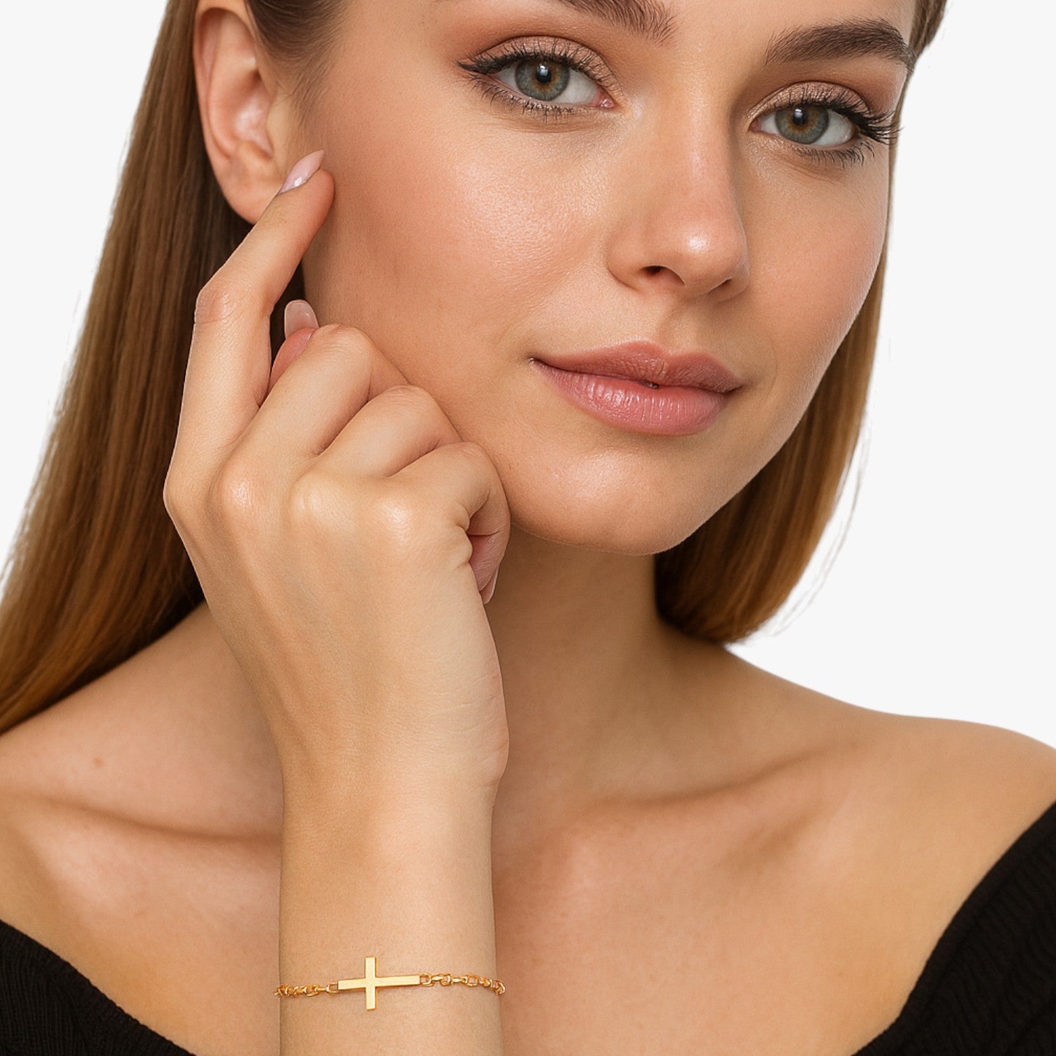 Bracciale con Croce in Acciaio – Eleganza Resistente all’Acqua Donna - - acciaio acqua bracciale bracciale croce BRACELET BRACELET FOR WOMEN BRACELETS bracelets for women croce donna eleganza jewelry women bracelets - Concept Palermo