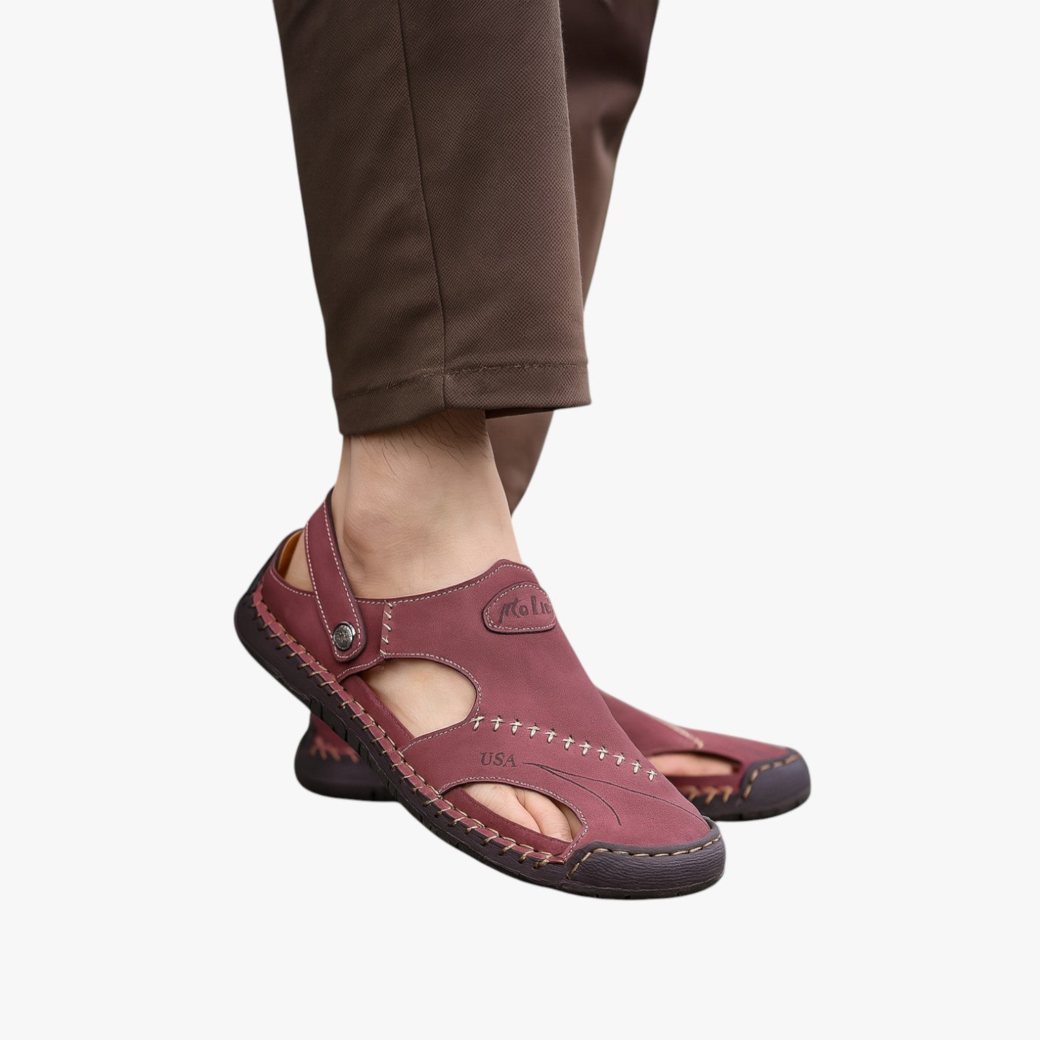 Sandali estivi da uomo - Pelle traspirante e suola antiscivolo per un tocco di stile - - antiscivolo casual sandals estivi pelle sandali sandali estivi sandals stile stylish sandals suola women sandals - Concept Palermo