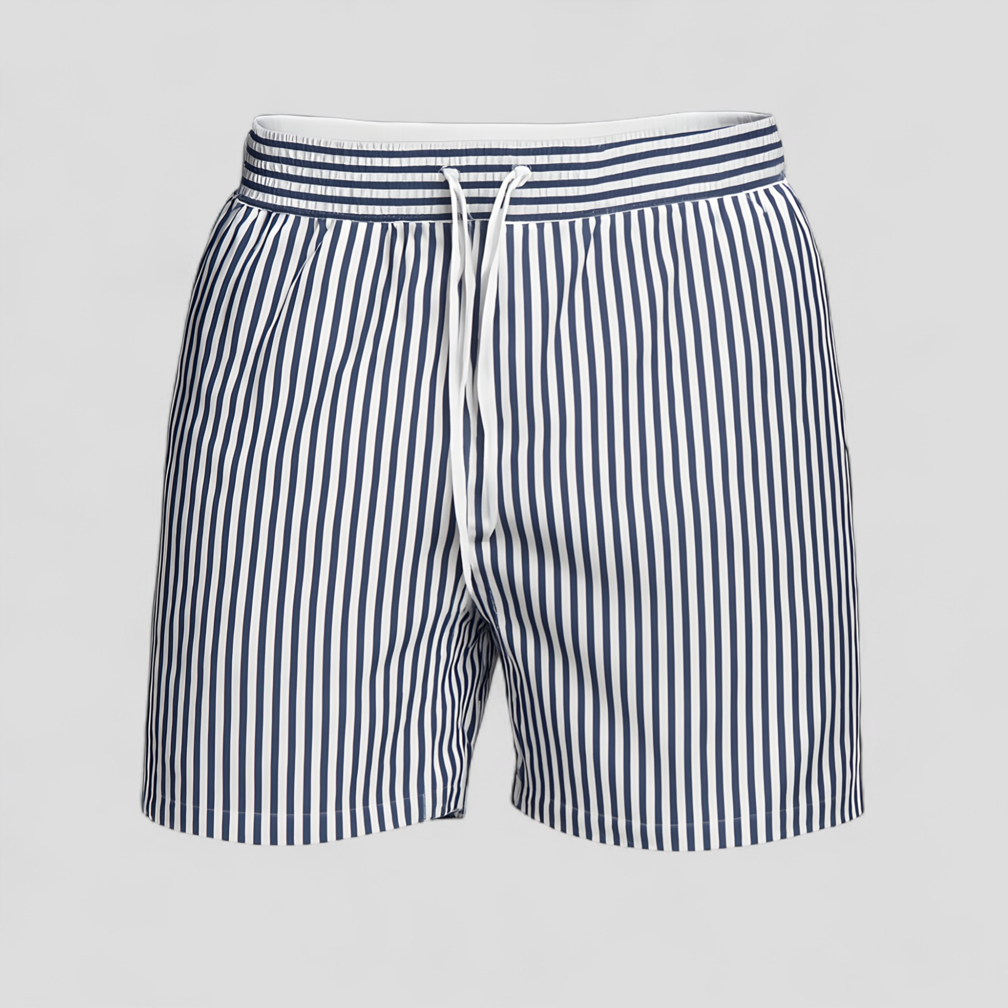 Costume Uomo Stripes Confortevole Estivo - Grigio - abbigliamento piscina confortevole costume costume uomo costumi a righe costumi da bagno uomo costumi da mare costumi da spiaggia costumi estivi estivo moda estiva shorts shorts da bagno stile marittimo stripes tessuto ad asciugatura rapida uomo - Concept Palermo