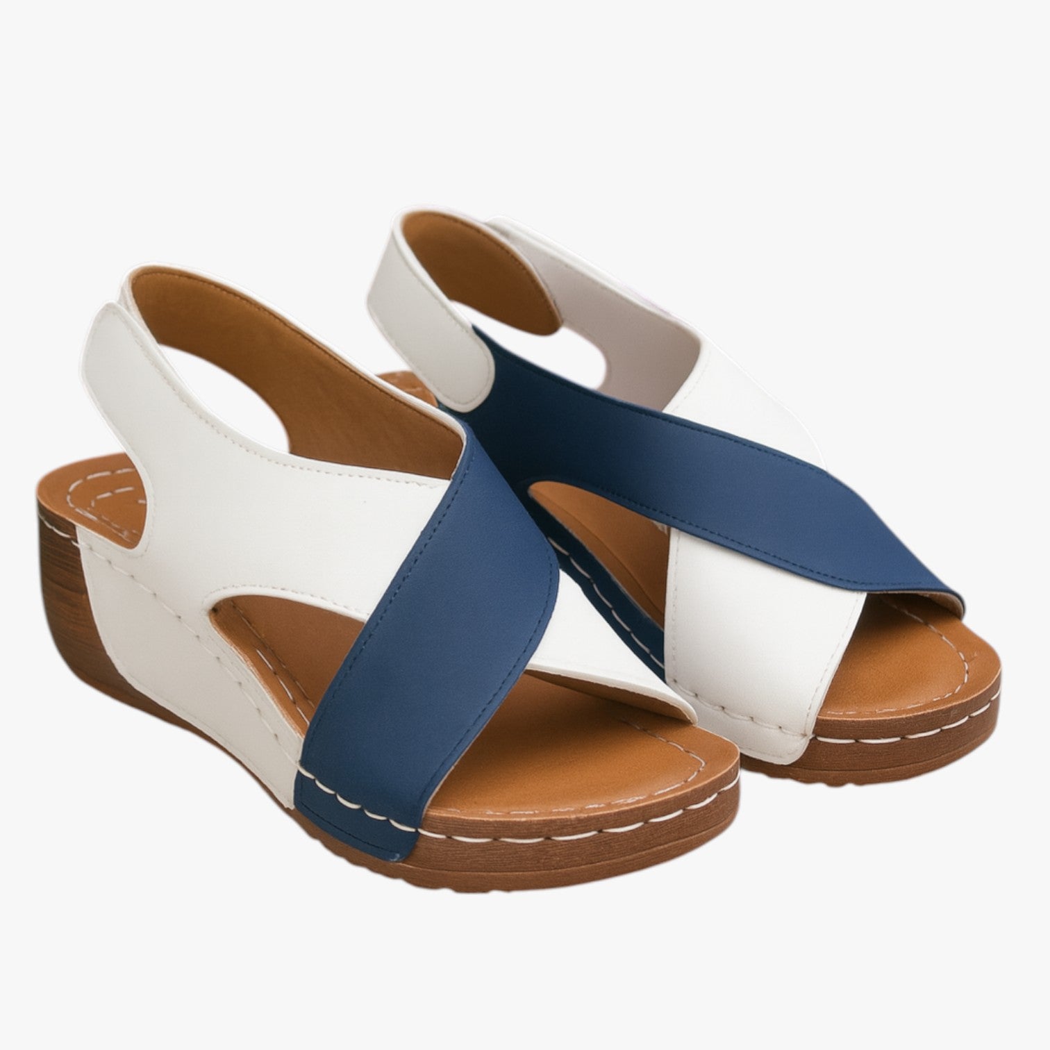 Comodità estiva con stile - Sandali con zeppa morbidi e leggeri - Blu 36(EU-36) - breathable sandals casual sandals comodità comodità estiva estiva fashion sandals leggeri morbidi sandali sandals stile womens sandal - Concept Palermo