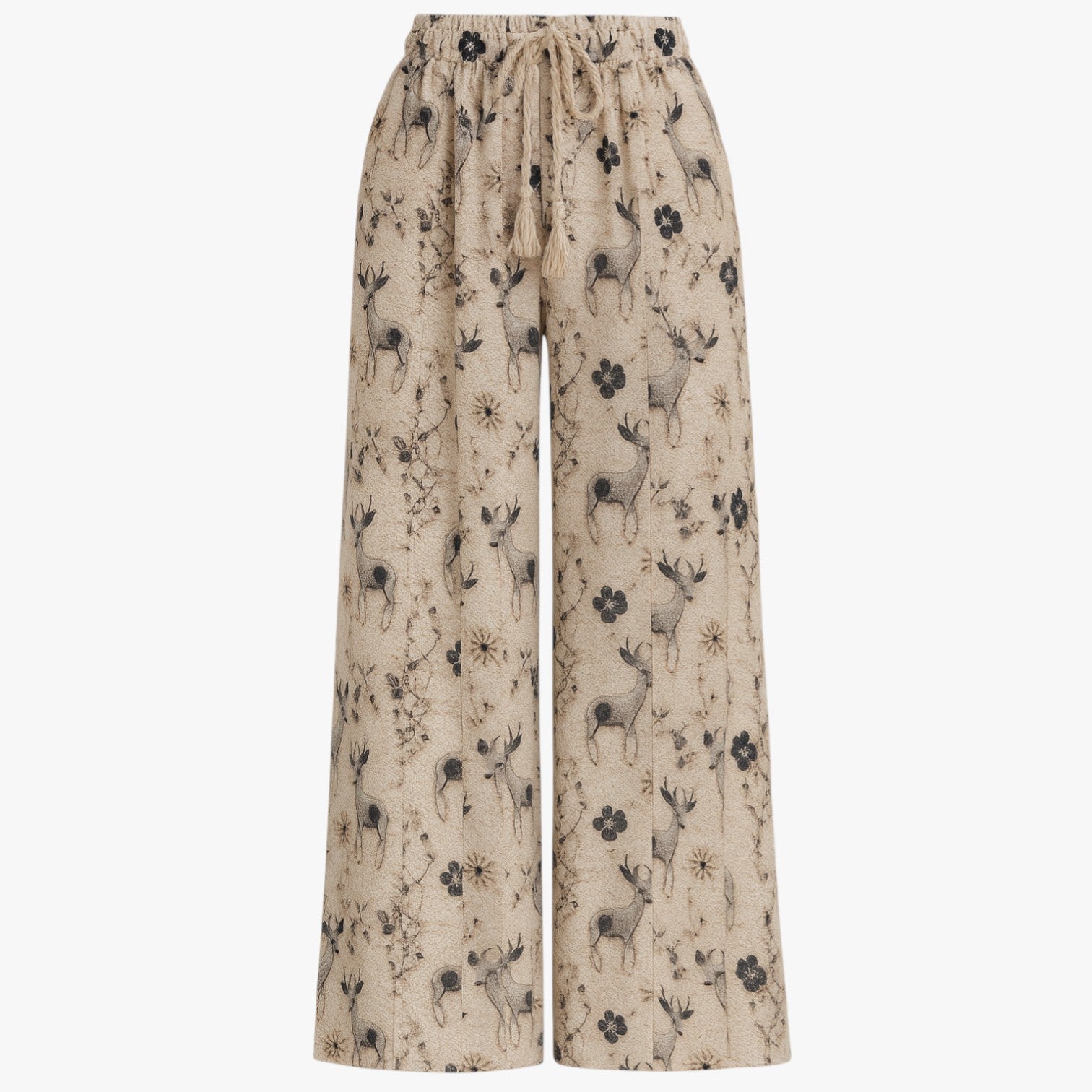 Pantaloni estivi in chiffon con tasche – Leggeri e casual - Beige - casual chiffon estivi leggeri pantaloni pantaloni estivi pants pants for women tasche women pants - Concept Palermo