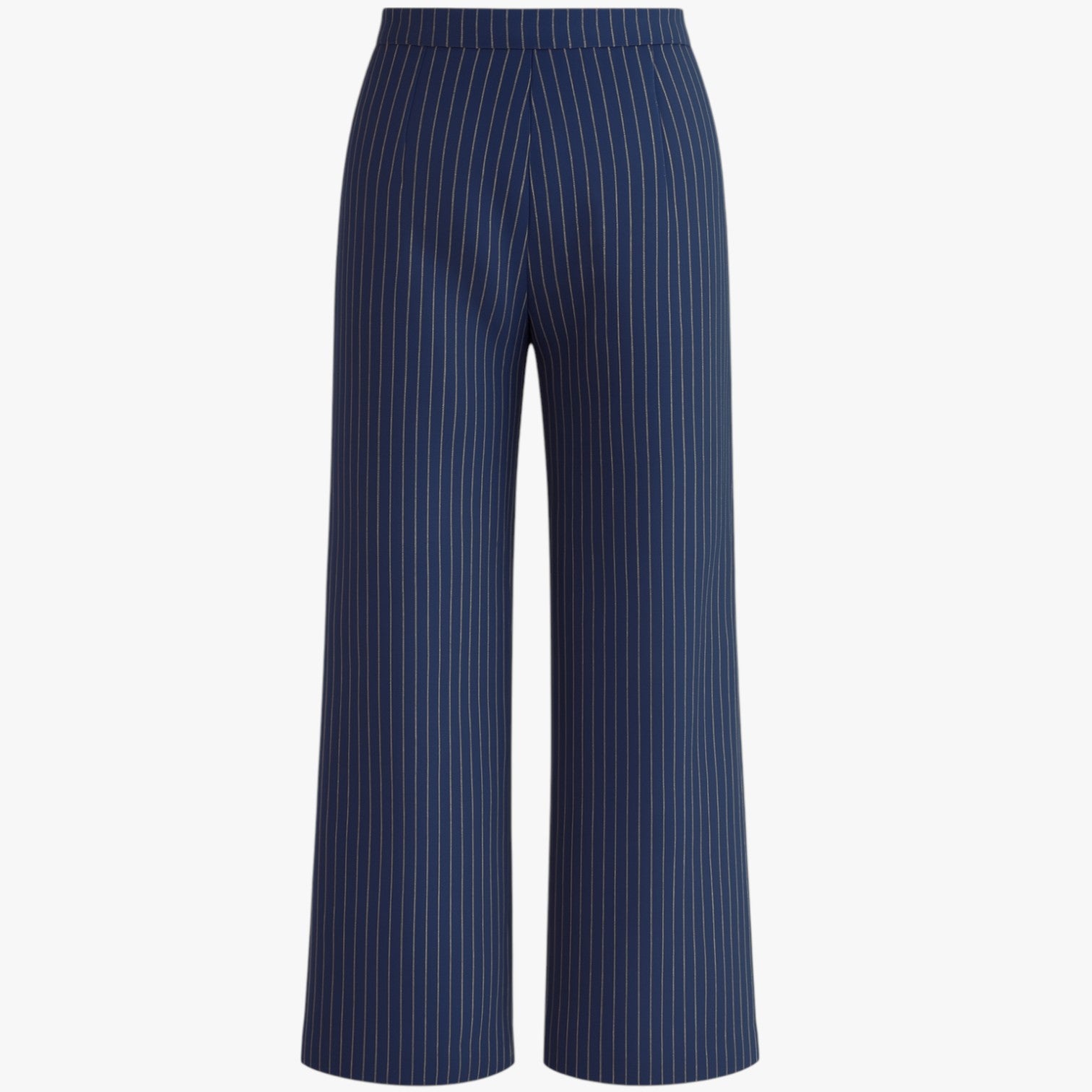 Pantaloni a gamba larga con pieghe e righe - Navy - clothing gamba larga long pants pantaloni pantaloni gamba pants pants for women pieghe regular regular fit righe women women pants woven fabric - Concept Palermo
