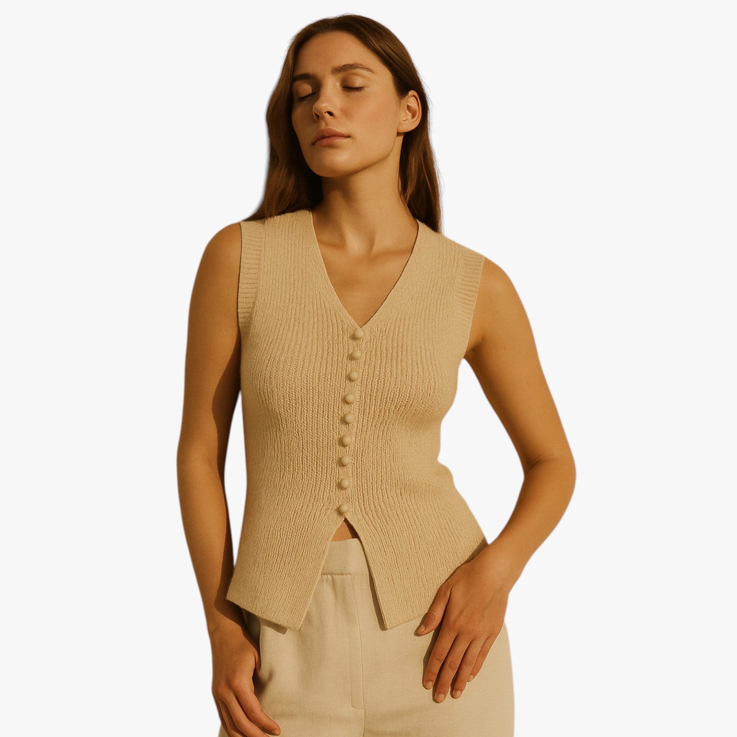 Maglione girocollo lavorato a maglia con bottoni Nero Uomo - - bottoni elegant girocollo khaki lavorato leisure maglia maglione maglione girocollo regular regular fit slight stretch spring summer sweaters & cardigans uomo women's top clothes - Concept Palermo