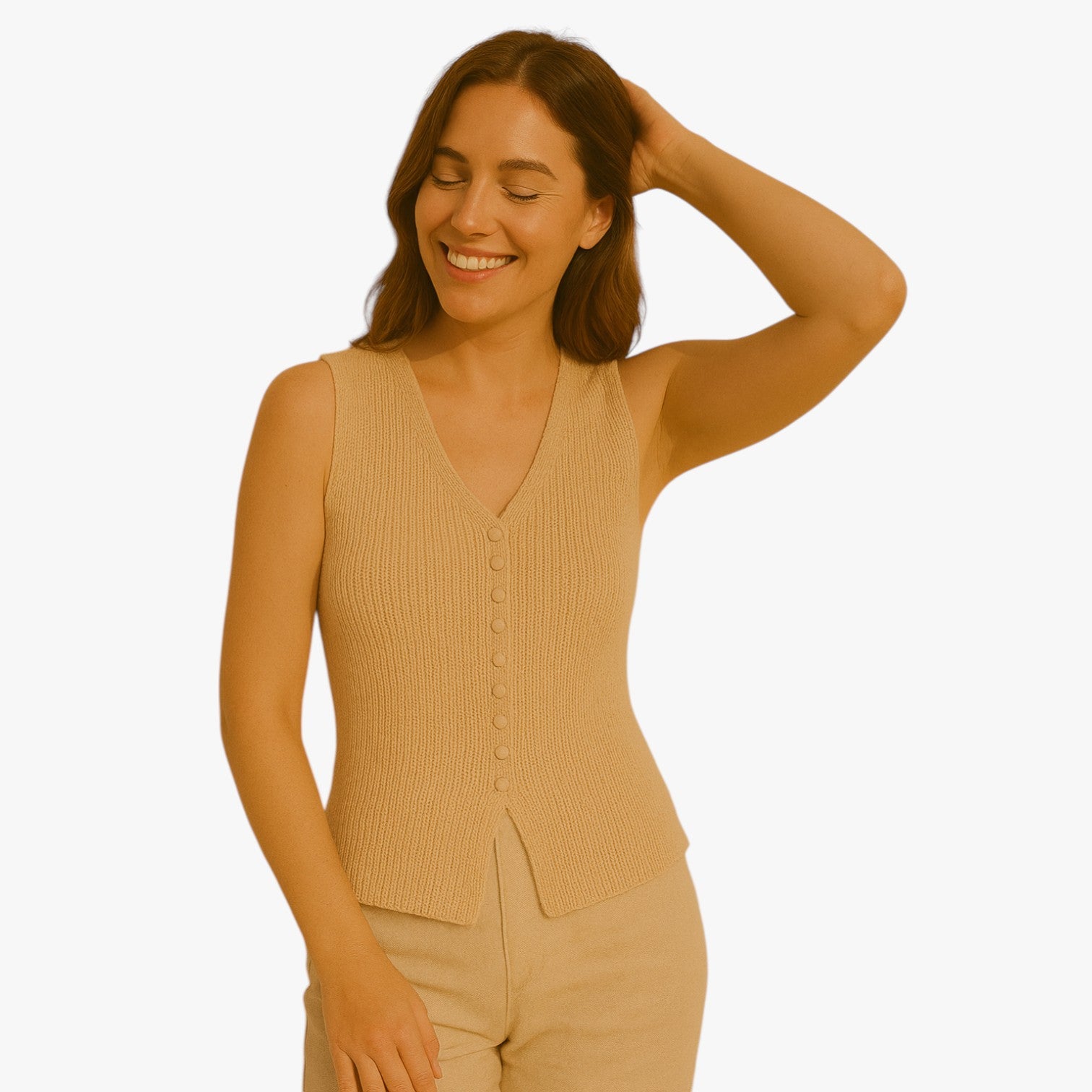 Maglione girocollo lavorato a maglia con bottoni Nero Uomo - - bottoni elegant girocollo khaki lavorato leisure maglia maglione maglione girocollo regular regular fit slight stretch spring summer sweaters & cardigans uomo women's top clothes - Concept Palermo