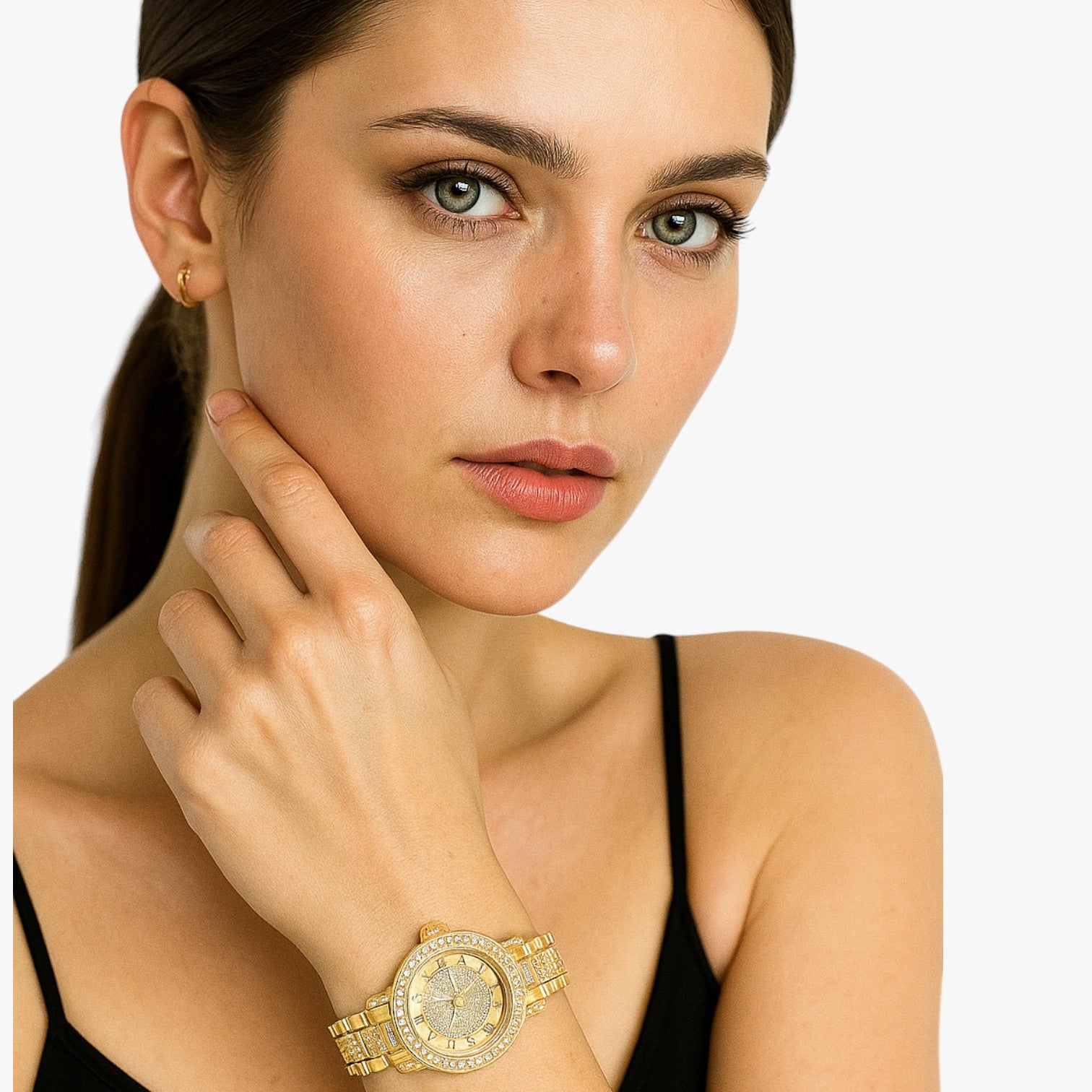Orologio da Donna in Acciaio Inox con Cristalli Eleganti - - acciaio cristallo donna female watch ladies watch orologio orologio acciaio watch watch for women watches - Concept Palermo