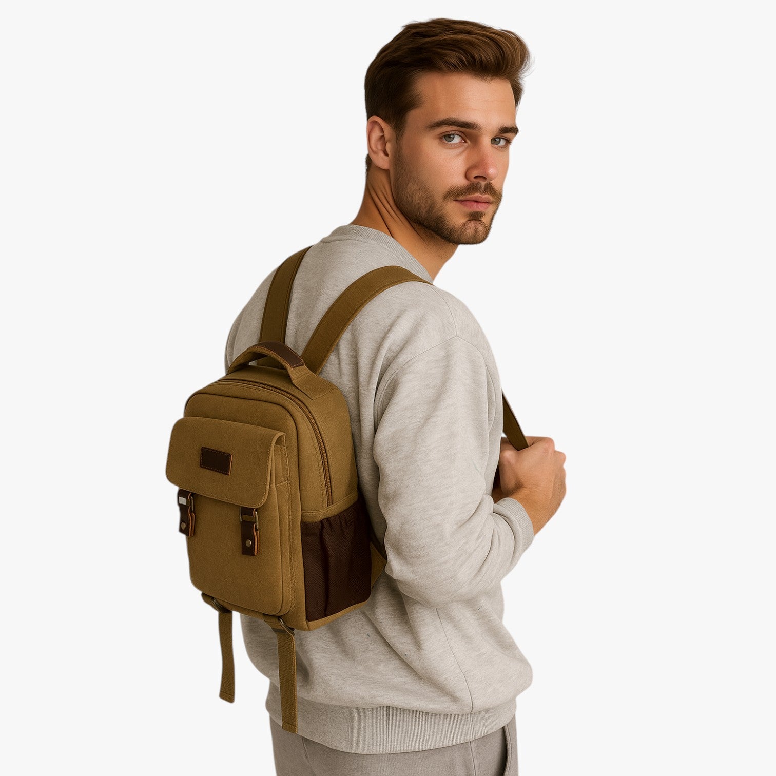 Mini Zaino Uomo Multiuso in Canvas - - bag Bags bags for men canvas mens bag multiuso uomo zaino zaino uomo - Concept Palermo