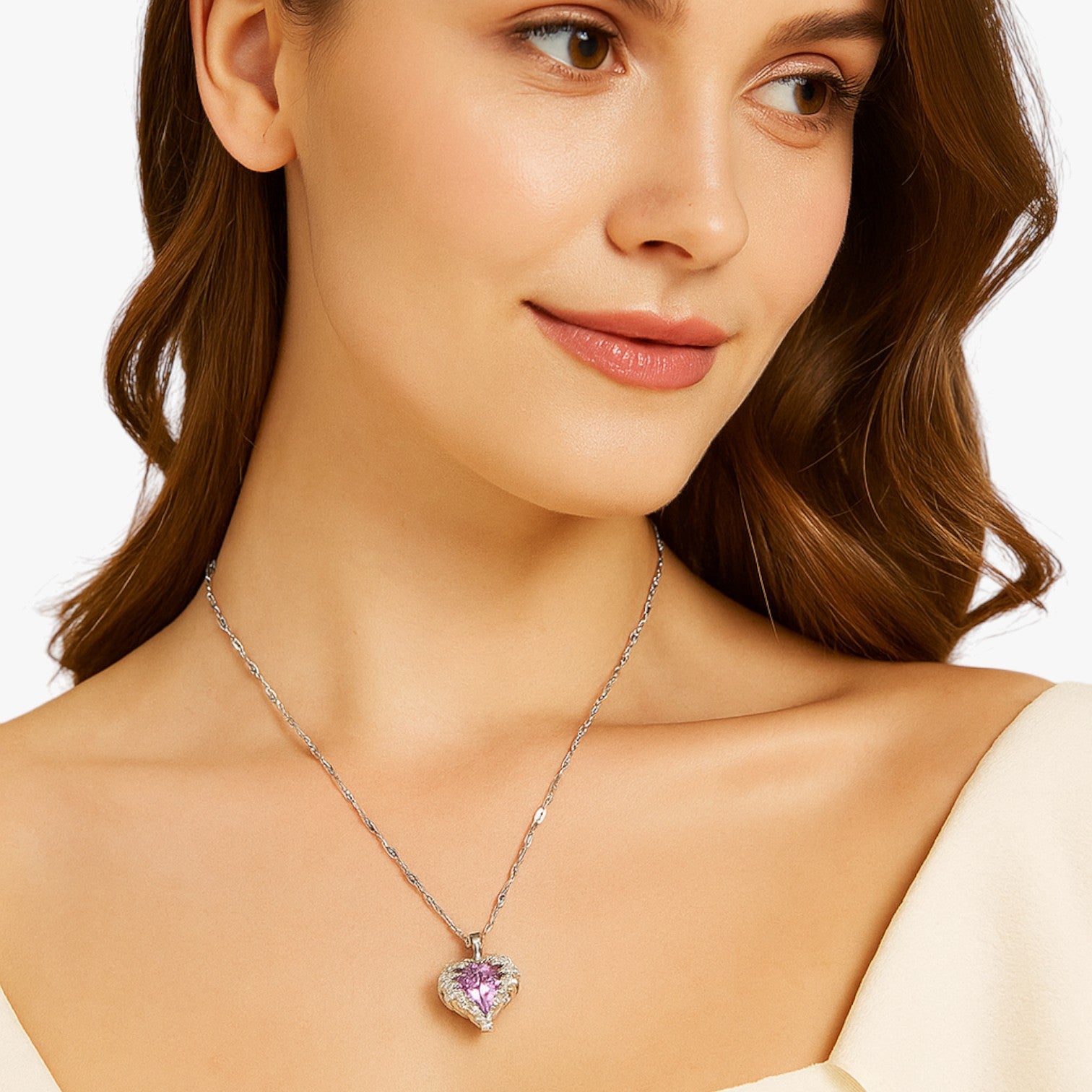 Collana Cuore Oro con Cristalli Brillanti Lana Donna - - brillanti collana collana cuore cristalli cuore donna elegant womens necklaces Fashion Necklaces jewelry lana necklace NECKLACES Necklaces for Women - Concept Palermo