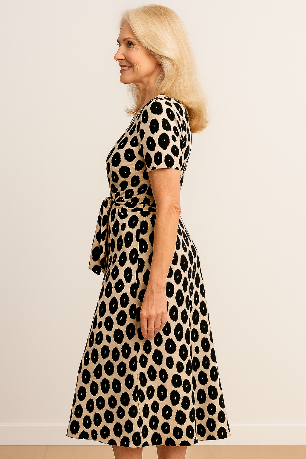 Abito Donna con Stampa Leopardata - - abbigliamento donna abito abito donna abito elegante abito lungo cintura regolabile donna dresses fashion autunnale leopardata materiale morbido outfit serale stampa stampa leopardata vestito con scollo a V vestito versatile - Concept Palermo