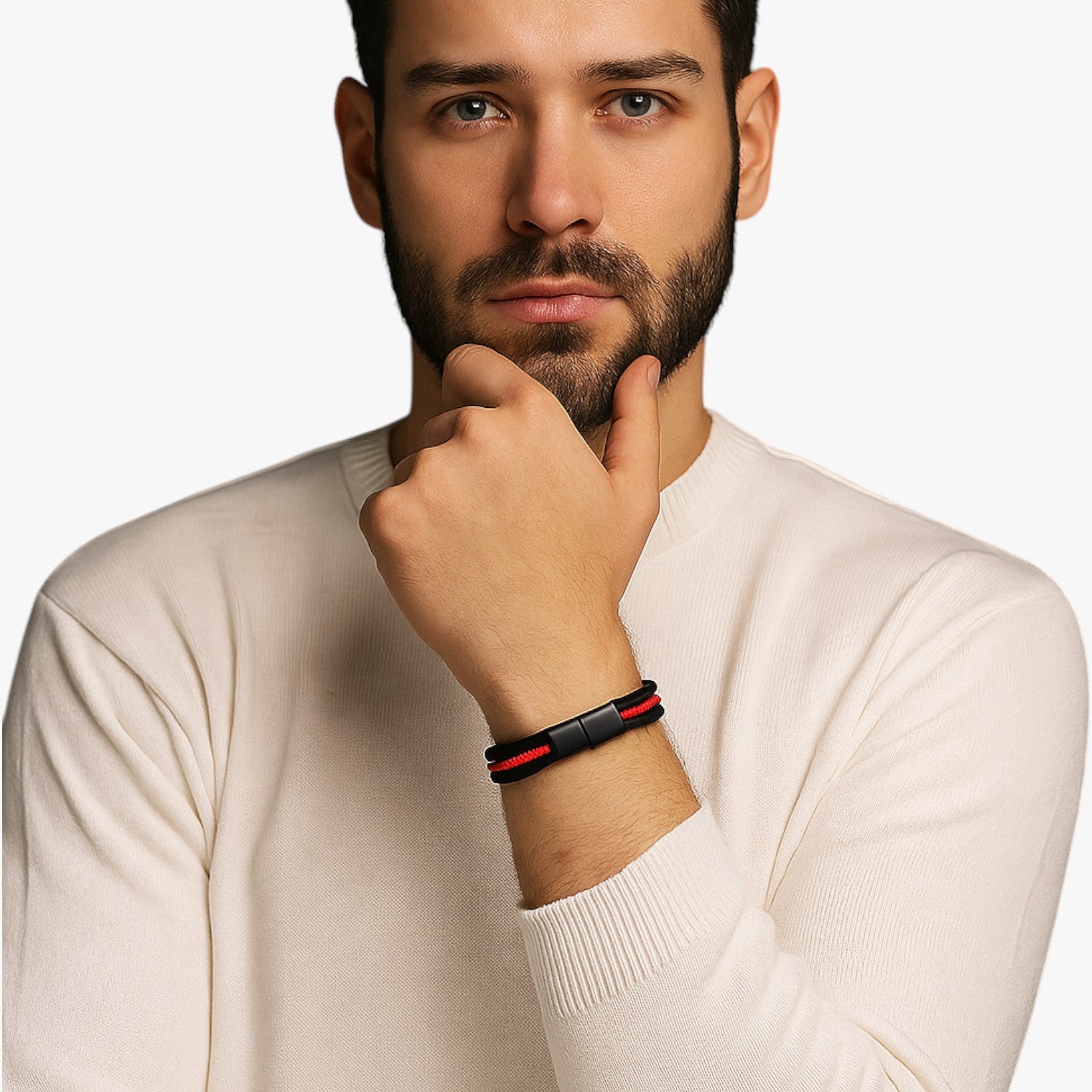 Bracciale Nautico Uomo con Nodo e Chiusura Staccabile - - bracciale bracciale nautico BRACELET bracelet for men BRACELETS chiusura jewelry mens bracelet nautico nodo staccabile uomo - Concept Palermo