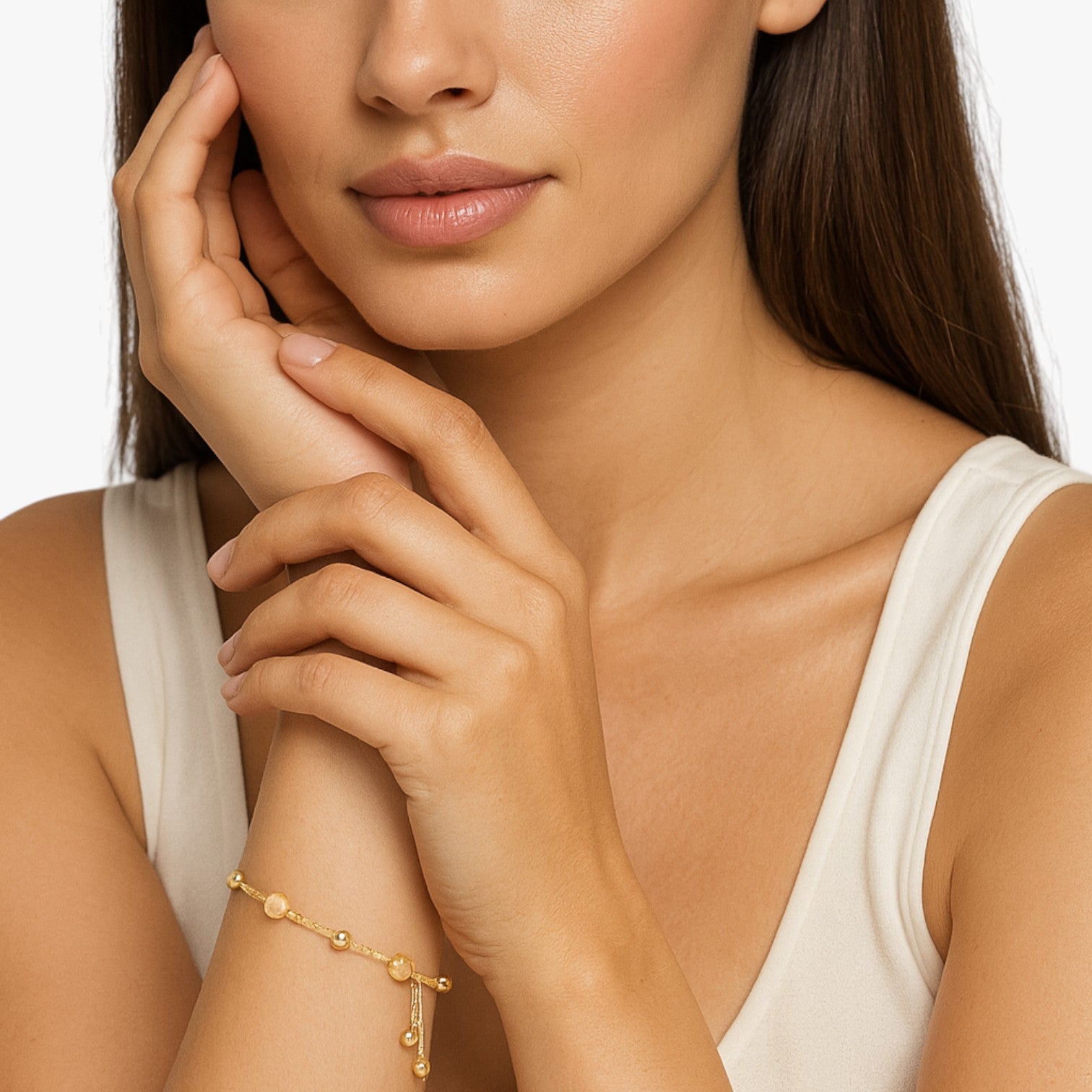 Bracciale regolabile con perline smerigliate in acciaio inossidabile - - acciaio bracciale bracciale regolabile BRACELET BRACELET FOR WOMEN BRACELETS bracelets for women inossidabile jewelry perline regolabile smerigliate - Concept Palermo