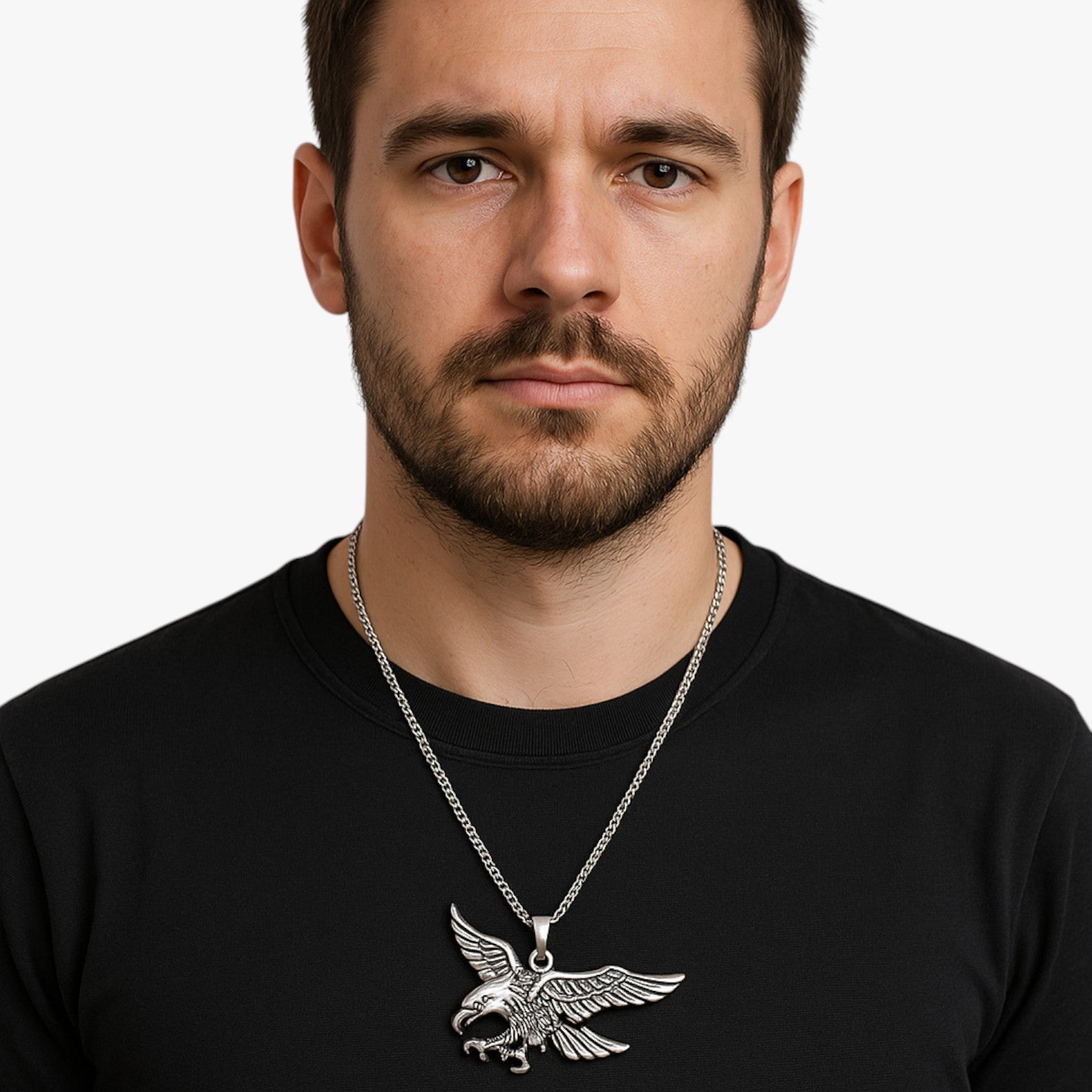 Collana aquila punk in acciaio Lana Uomo - - acciaio aquila collana collana aquila jewelry lana necklace necklace for men NECKLACES punk uomo - Concept Palermo