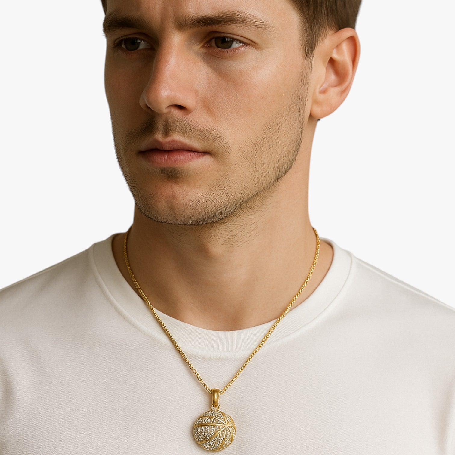 Collana basket hip hop dorata Uomo - - basket collana collana basket dorata jewelry necklace necklace for men NECKLACES uomo - Concept Palermo