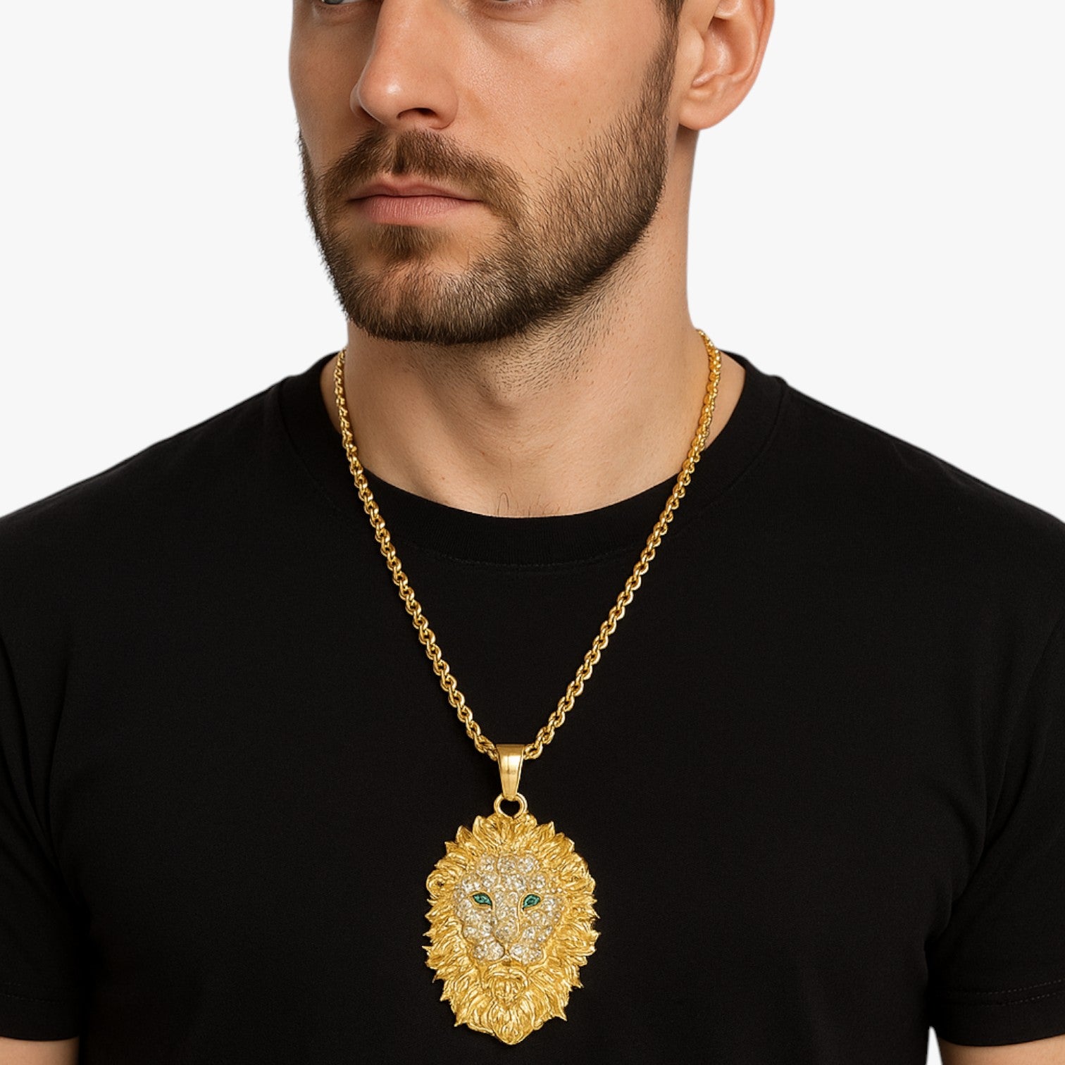 Dominio e Stile in Ogni Dettaglio Il Leone Bling per l'Uomo che Comanda - - bling comanda dettaglio dominio dominio stile Fashion Necklaces jewelry leone necklace necklace for men NECKLACES ogni - Concept Palermo