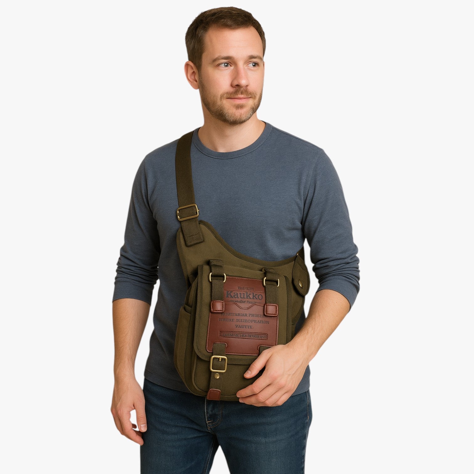 Borsa Messenger Uomo in Nylon Vintage Pratica, Leggera, Sempre con Te - - bag Bags bags for men borsa borsa messenger Crossbody Bags leggera mens bag messenger nylon pets & supplies pratica sempre Shoulder & Crossbody Bags - Concept Palermo