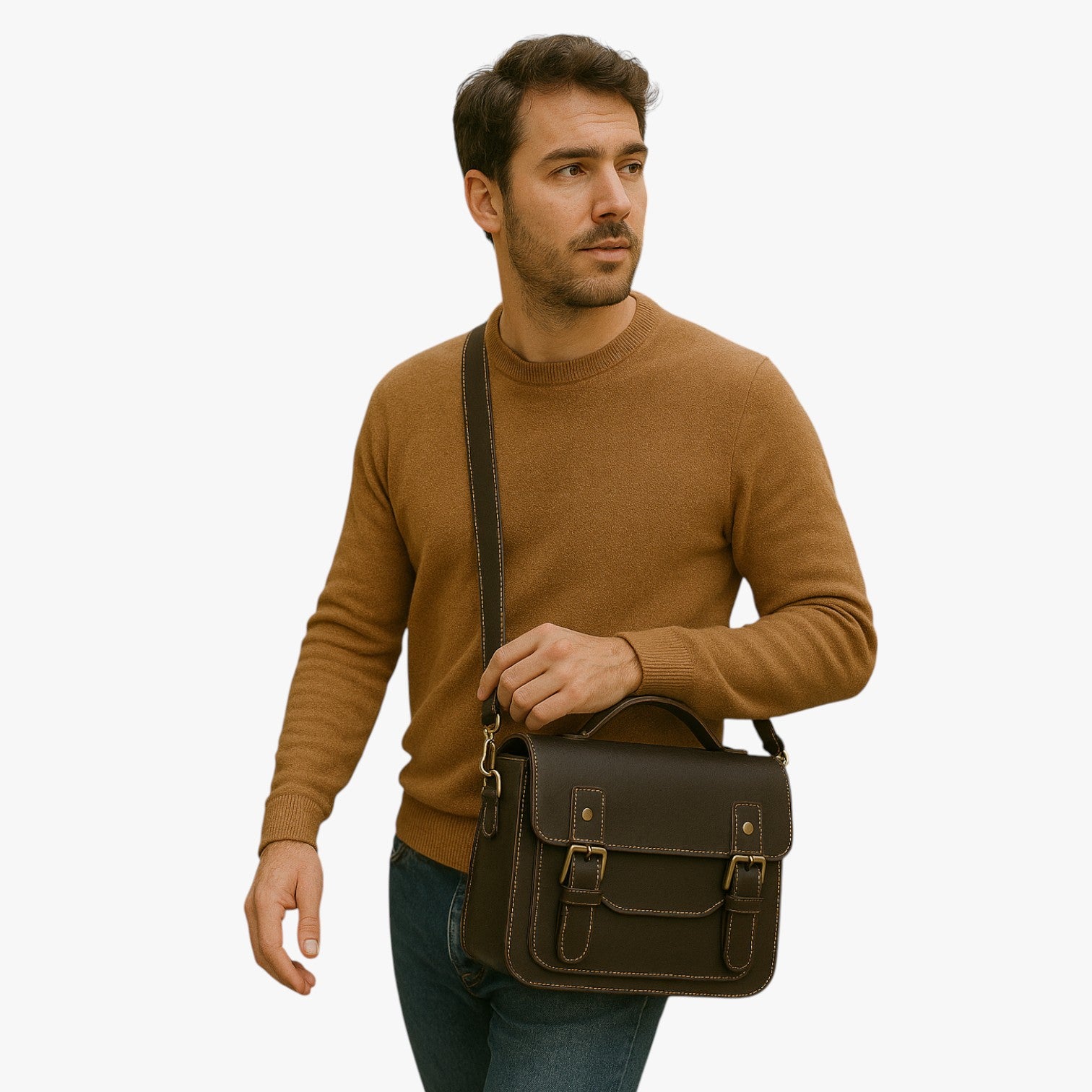 Borsa a tracolla antifurto unisex in pelle - - antifurto Bags bags for men borsa borsa tracolla mens bag pelle Shoulder & Crossbody Bags tracolla unisex - Concept Palermo