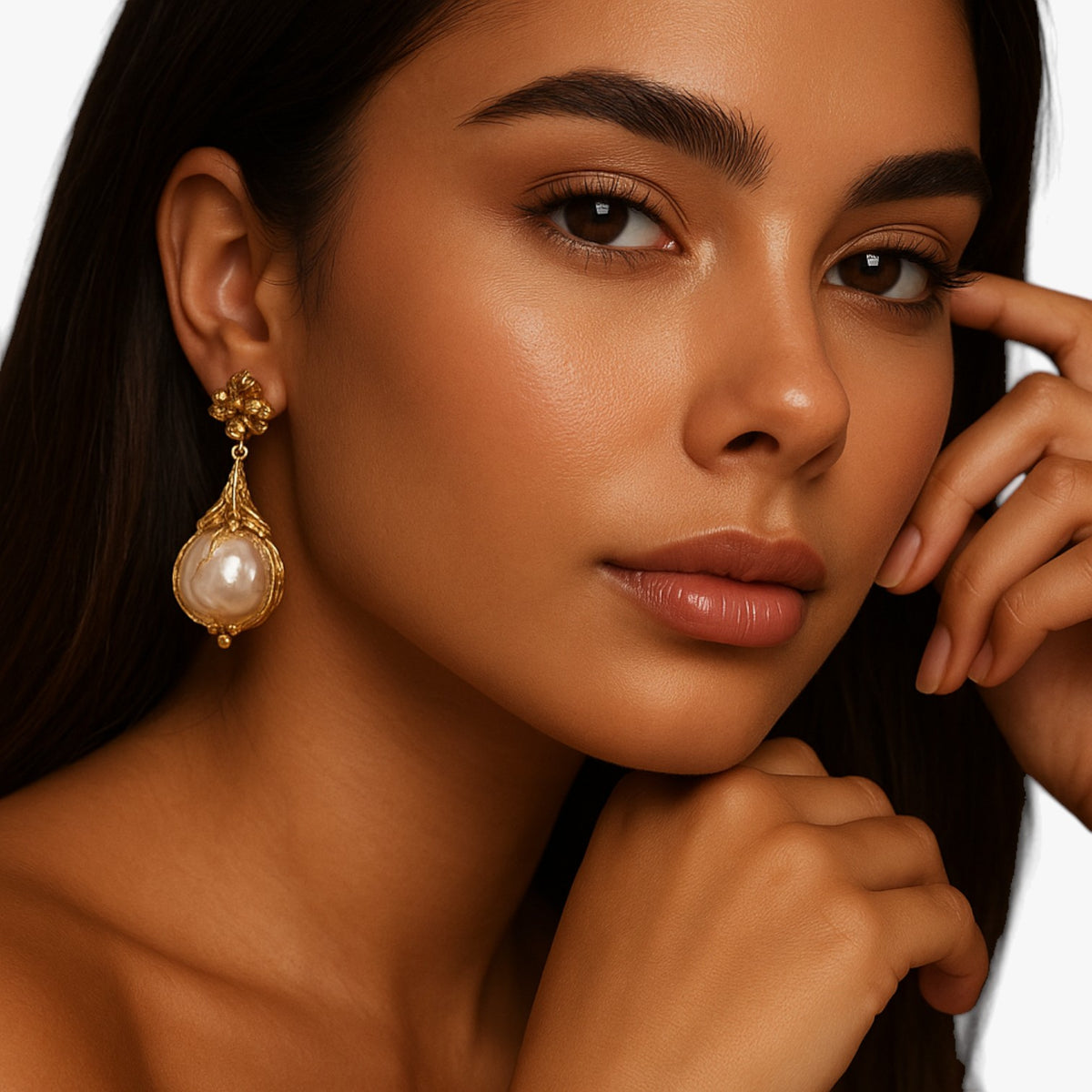 Orecchini Pendenti Vintage con Perle Eleganza Floreale in Oro Antico Donna - - antico donna EARRINGS Earrings for Women Girls eleganza floreale jewelry Linen New Fashion Earrings orecchini orecchini pendenti pendenti Vintage Women womens earring - Concept Palermo