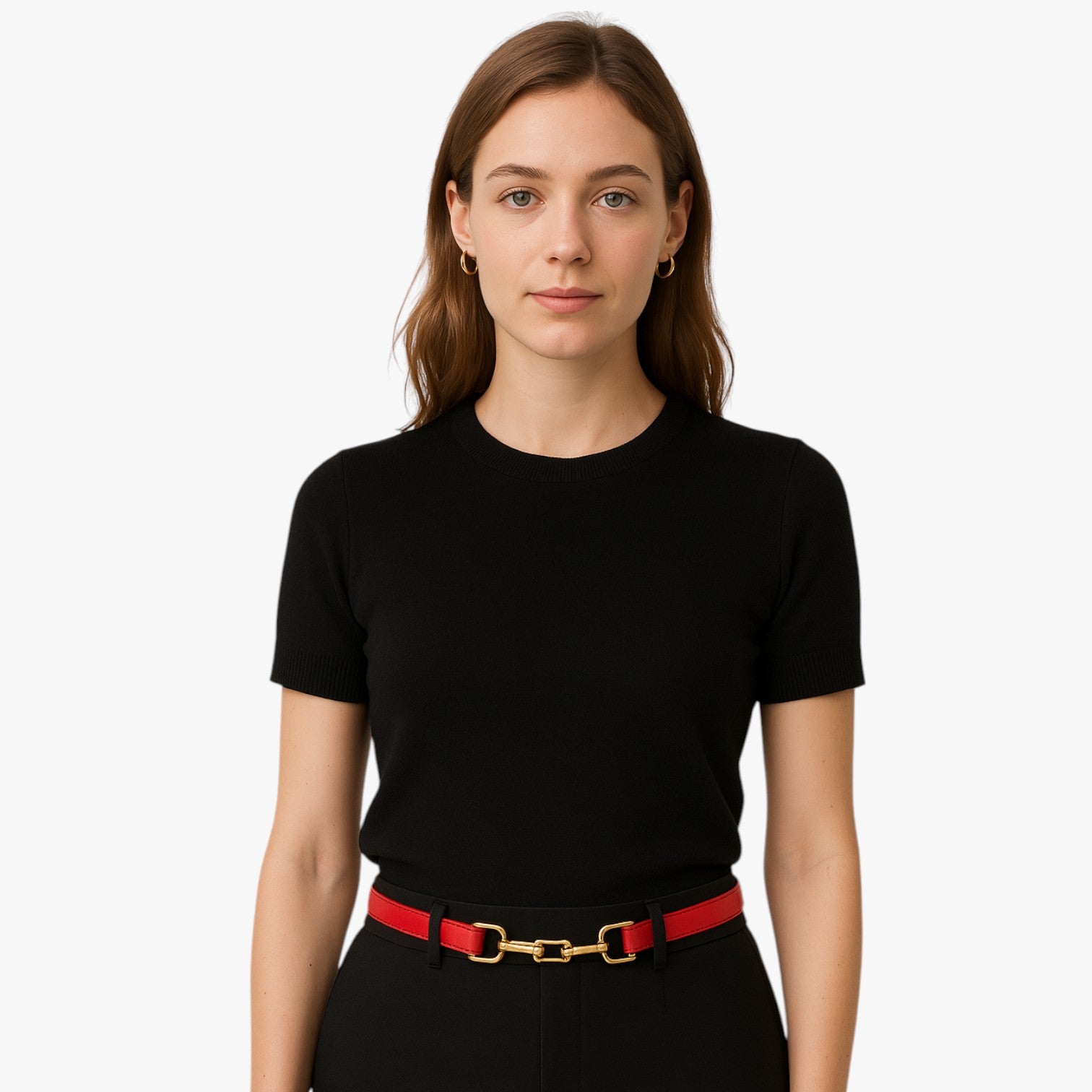 Cintura Sottile in Vera Pelle Nera da Donna Stile Coreano Elegante - - Belts cintura cintura sottile coreano pelle sottile stile waist belt for women Womens belt - Concept Palermo