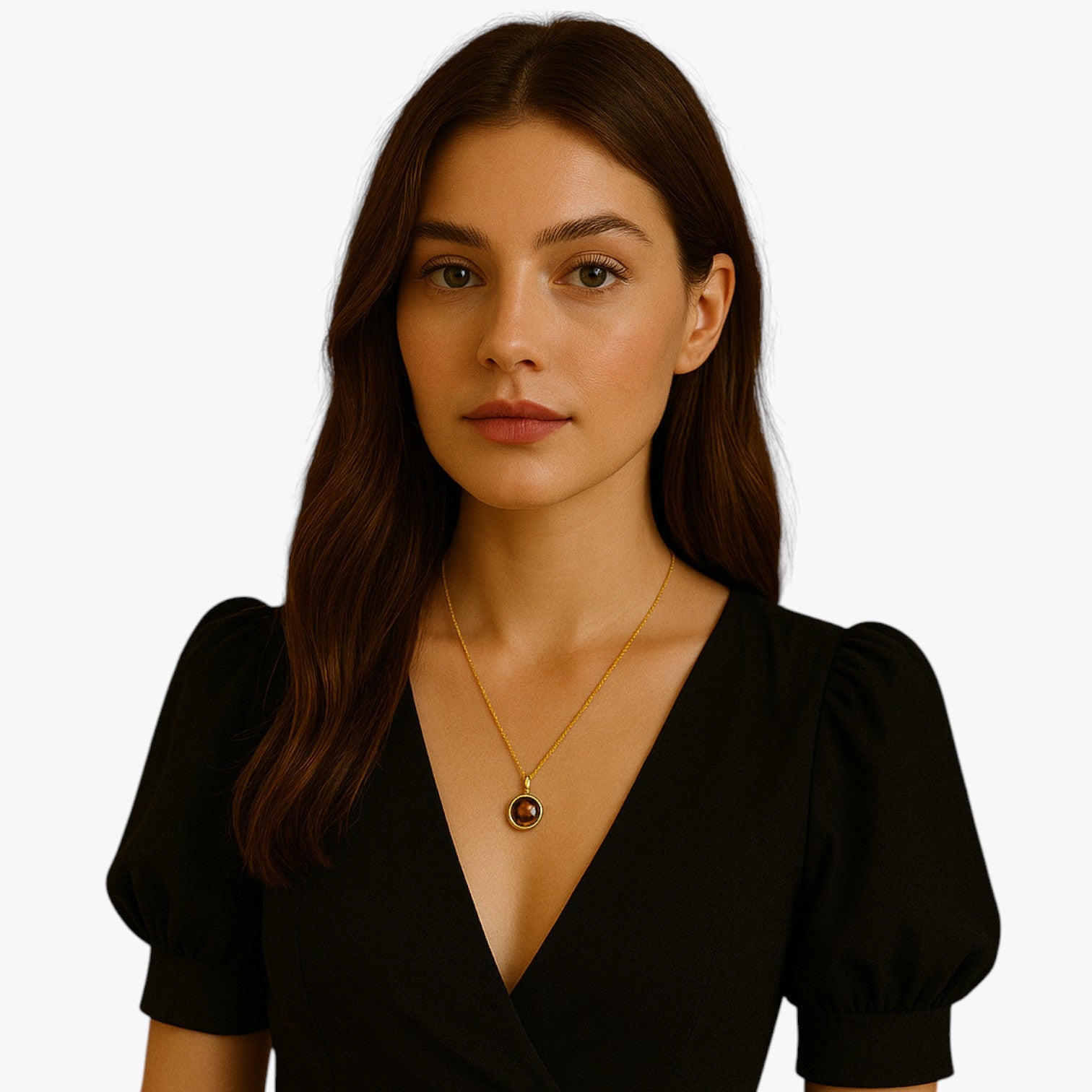Collana vintage con pietra occhio di tigre Lana - - collana collana vintage jewelry lana necklace NECKLACES Necklaces for Women occhio pietra tigre vintage - Concept Palermo