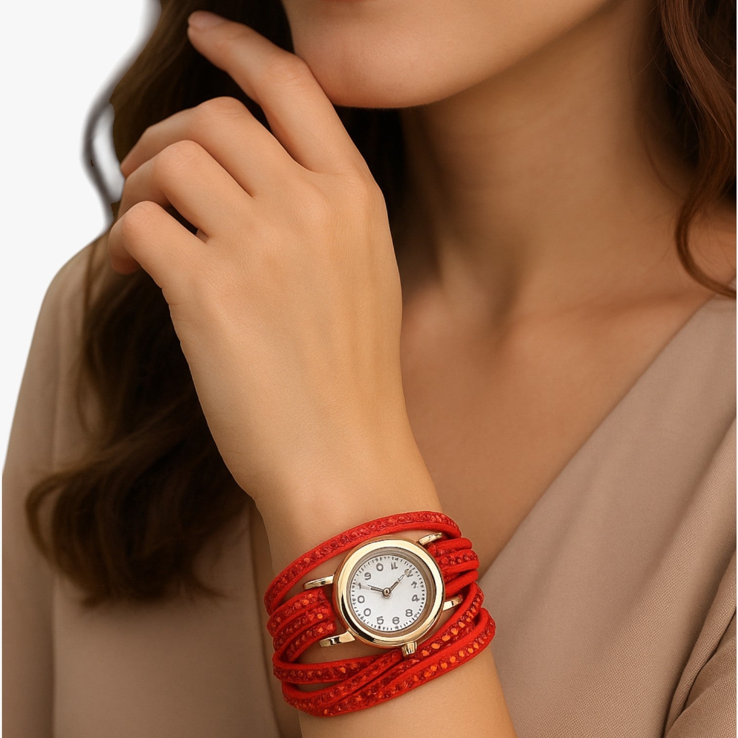 Orologio da donna con cinturino lungo in pelle: eleganza e lucentezza in uno - - cinturino donna eleganza female watch lucentezza orologio orologio donna pelle watch watch for women watches - Concept Palermo