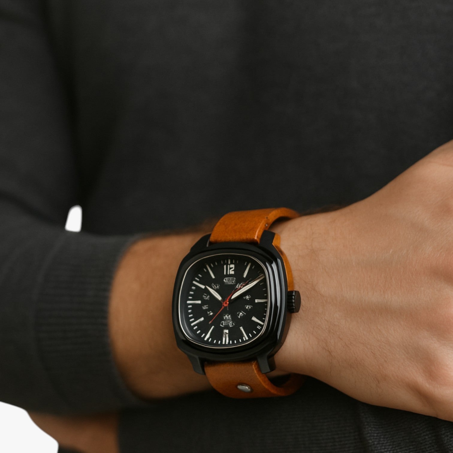 Orologio vintage con cinturino in pelle Uomo - - cinturino orologio orologio vintage pelle uomo vintage watch watch for men watches - Concept Palermo