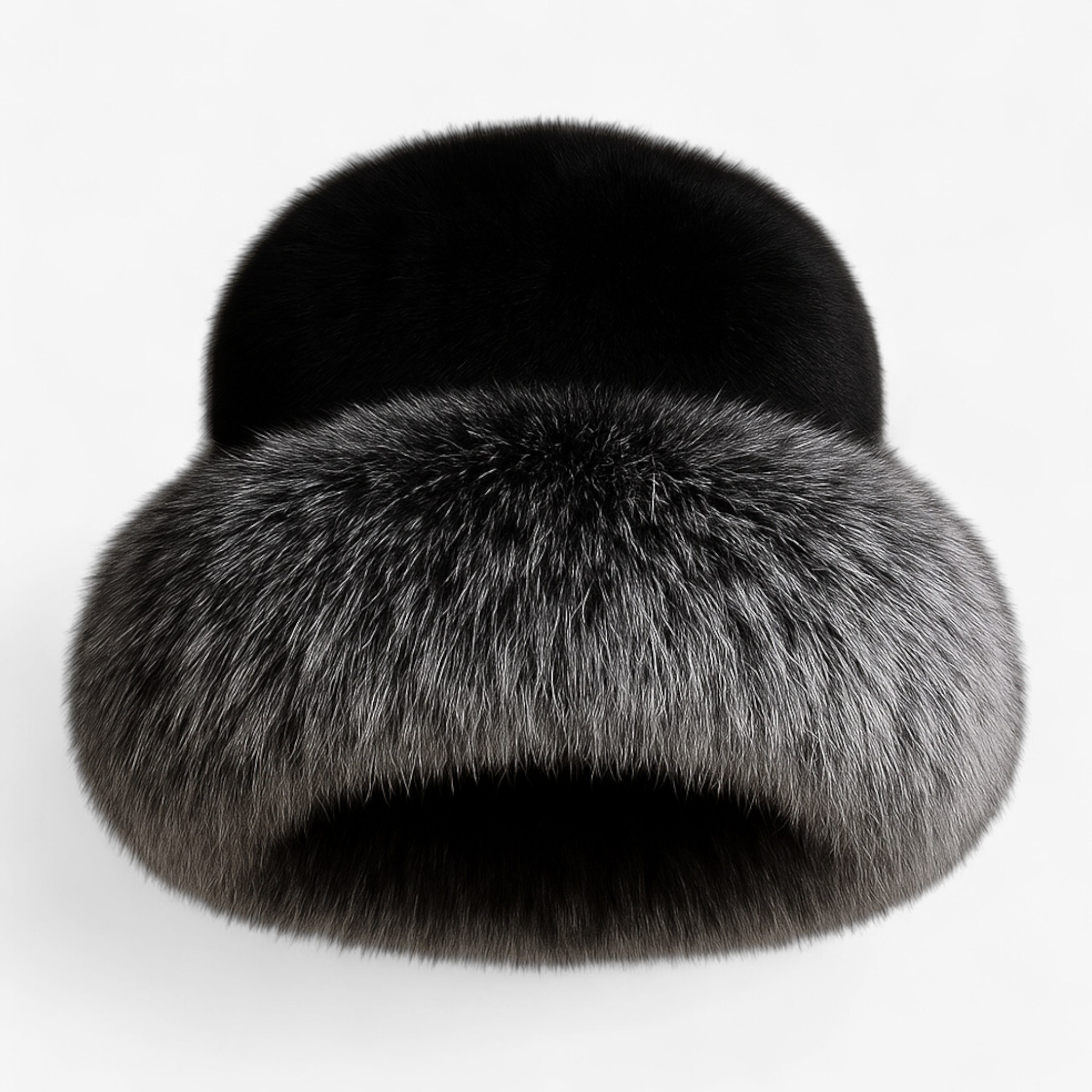 Cappello Donna Invernale in Pelliccia - Nero Ghiaccio - accessorio elegante berretto di lusso cappelli invernali da donna cappello cappello caldo cappello da donna cappello di pelliccia cappello di visone cappello di volpe cappello donna cappello fatto a mano cappello invernale donna invernale moda inverno pelliccia - Concept Palermo