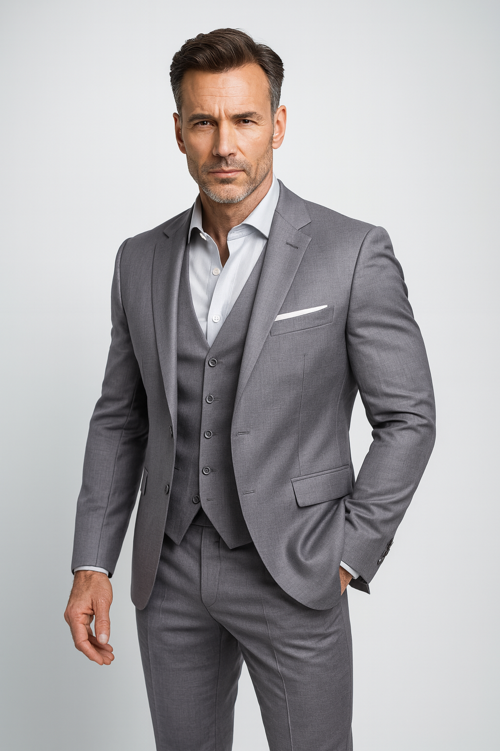 Abito da Uomo Tre Pezzi Slim Fit - Completo Elegante Moderno