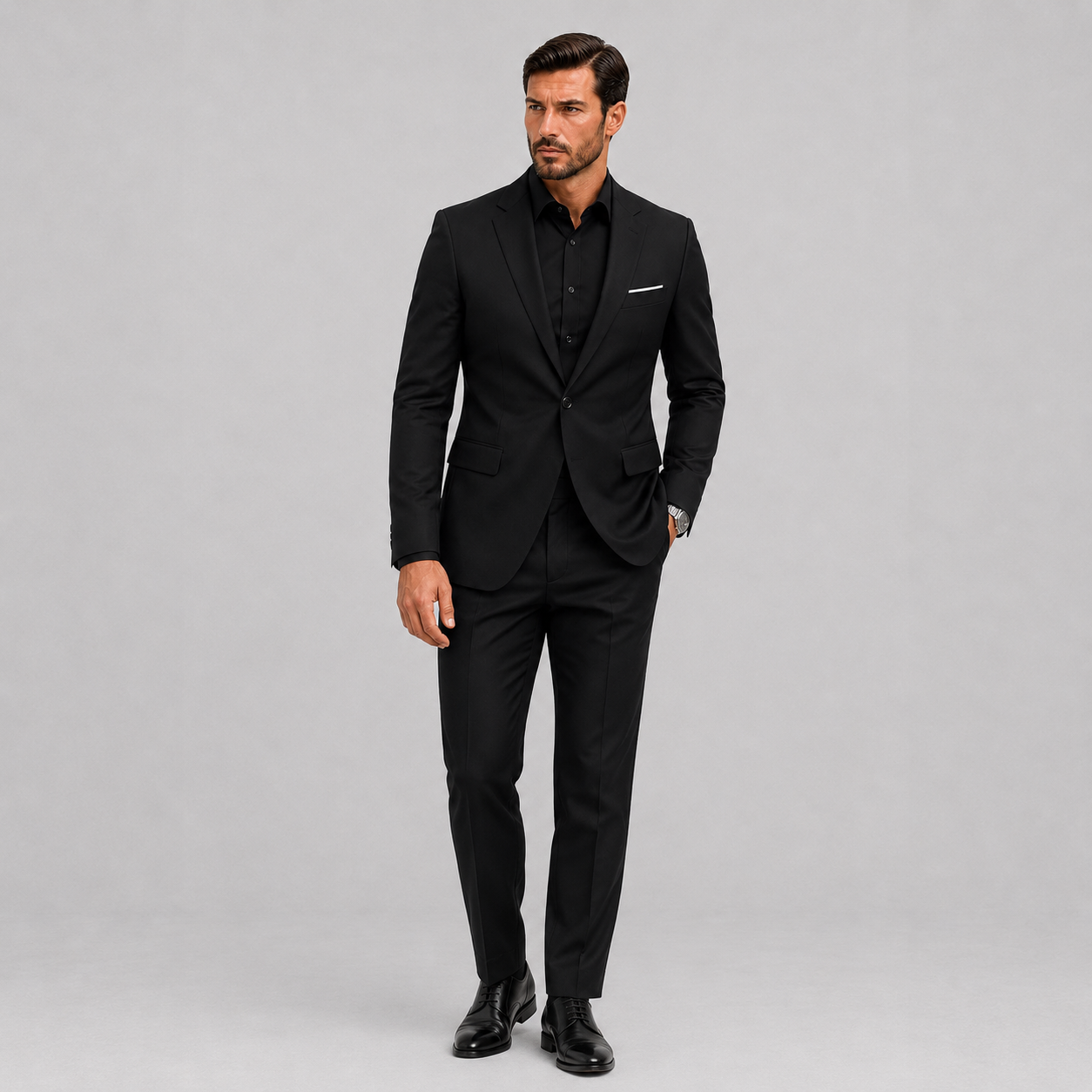 Abito Slim-Fit da Uomo per Matrimoni e Occasioni Formali - - abito uomo avondlook blazer set bruiloft outfit diner outfit elegant enkele knoopsluiting evenement outfit formele kleding heren kostuum heren mode heren pak kantoor stijl lunelle mid-rise taille minimalistisch modern pantalon set slim fit slim fit kostuum slim fit pak stijlvol tijdloos veelzijdig verzorgde snit zakelijke kleding - Concept Palermo