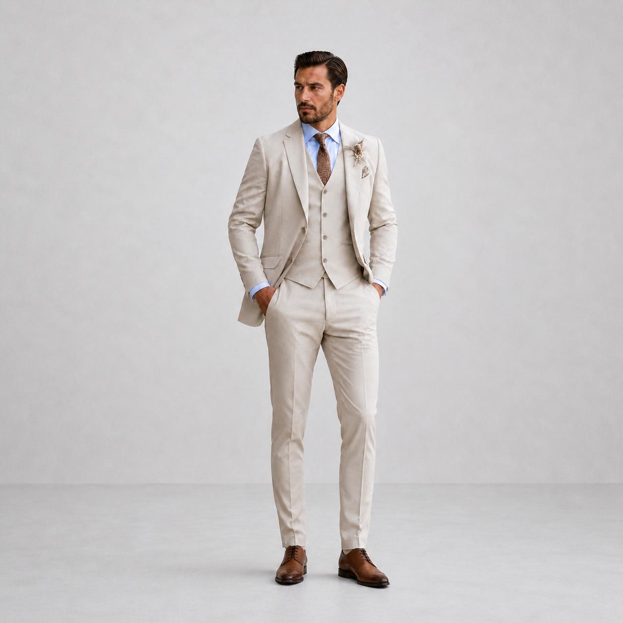 Completo Tre Pezzi da Uomo Slim-Fit Set Business di Lusso - - abito tre pezzi bruiloft outfit comfortabel completo uomo driedelig pak elegant feestkleding formeel gala outfit heren heren mode heren pak Herfst knitwear Lente luxe pak sets Sets heren Slim Fit smart casual stijlvol tijdloos veelzijdig verzorgde uitstraling vesten Vesten heren Winter zakelijke kleding - Concept Palermo