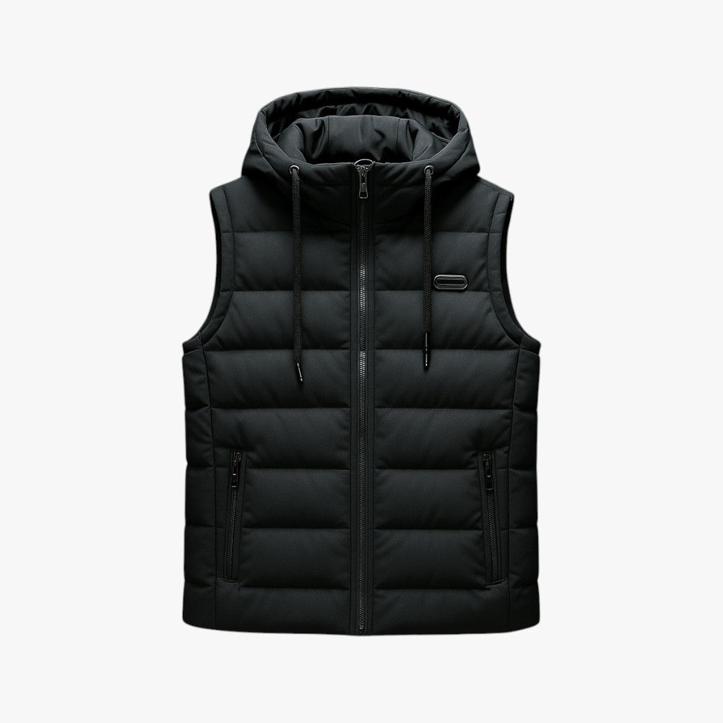 Gilet Invernale - Spessore Morbido per Massimo Comfort Pelle Uomo - Nero - Alltagskleidung Bequeme Passform comfort Freizeitkleidung gilet gilet invernale Herbstmode Herrenmode invernale Jacken Klassisches Design massimo men's coats & jackets Oberbekleidung pelle spessore Stilvoller Look Warme Jacke Wintermantel - Concept Palermo