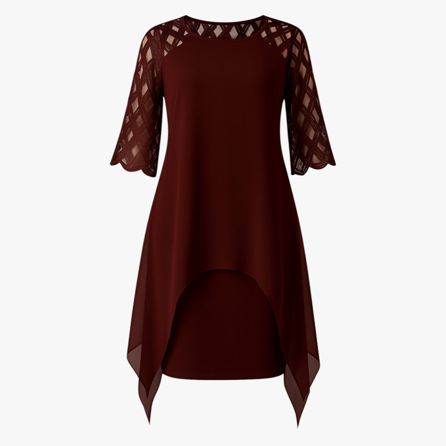 Abito Taglie Forti - Stile Sicuro e Versatile Uomo - Bordeaux - abito abito taglie ALL Damen Damenbekleidung Damenkollektion dresses forti Kleid Kleider in Übergröße Kleidung Plusgröße sicuro stile taglie uomo - Concept Palermo