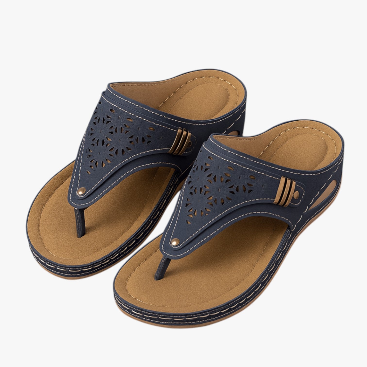 Sandali Donna Ortopedici con Zeppa Morbida Antiscivolo, Traspiranti per Comfort Estivo - Blu - antiscivolo breathable sandals donna easy wear sandals estiva fashion sandals morbidi ortopedici sandali sandali ortopedici sandals stylish sandals - Concept Palermo