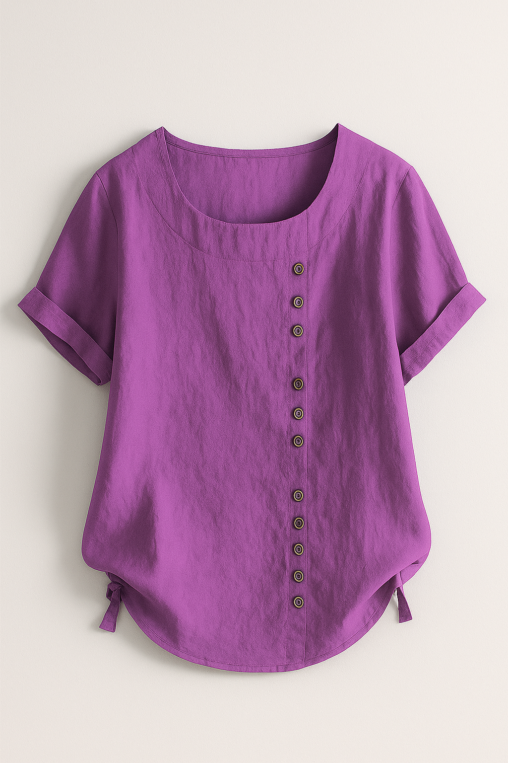 Camicia Uomo Lino con Bottoni, Maniche Lunghe, Casual Estiva - Lilla - apertura bottoni camicia camicia lino Fashion & Casual Frauen Oberteil lino uomini women's top clothes - Concept Palermo