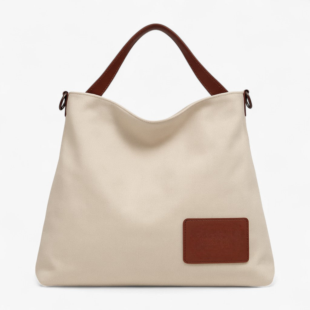 Borsa a tracolla in tela - Design semplice, versatilità quotidiana Donna - Crema bianca - bags borsa borsa tracolla design donna Old (Google) old_google quotidiana semplice tela - Concept Palermo