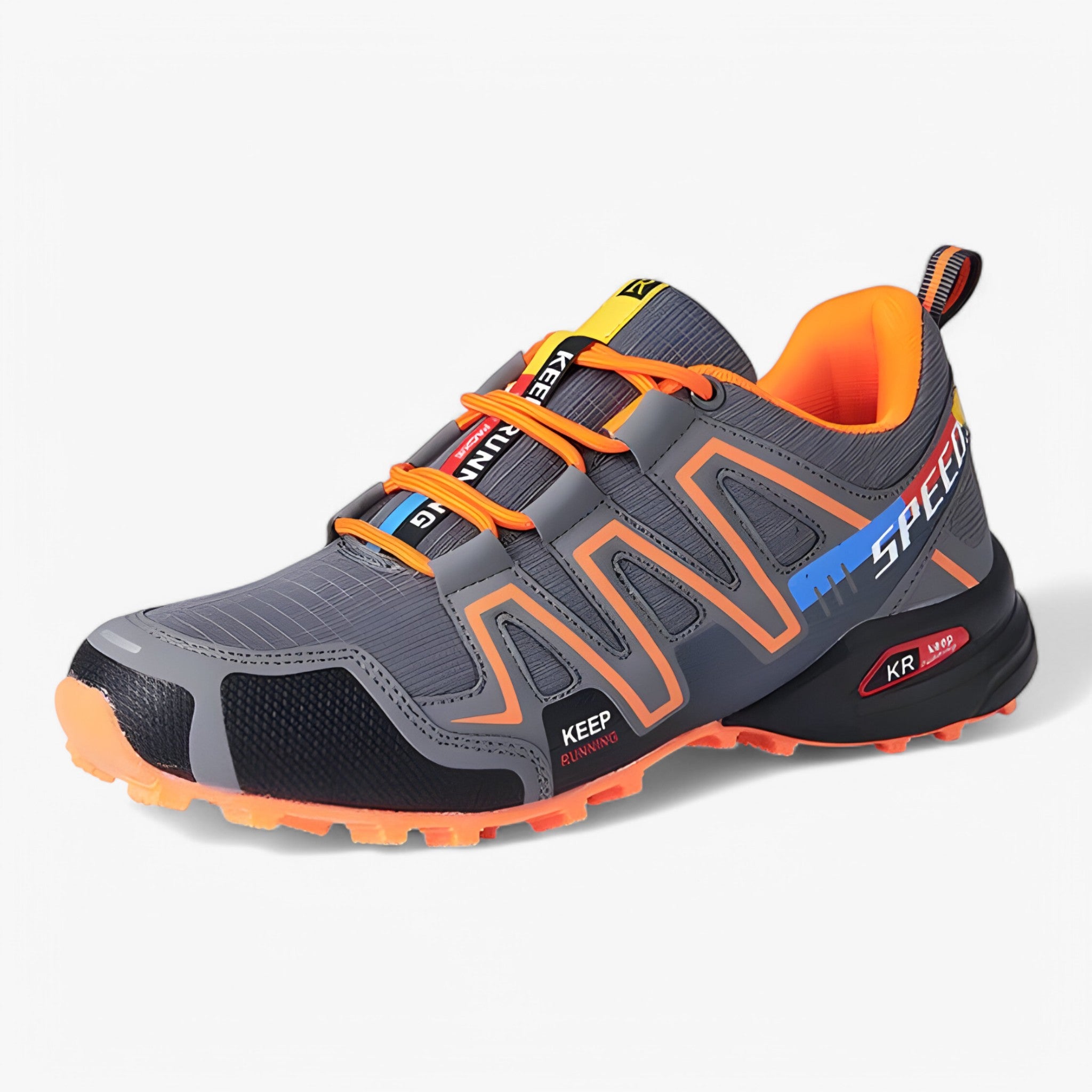 Scarpe Trekking Uomo Impermeabili Traspiranti - Montagna, Comfort & Aderenza Superiore - Grigio-arancio - comoda comoda scarpa scarpa schoenen shoes trekking - Concept Palermo