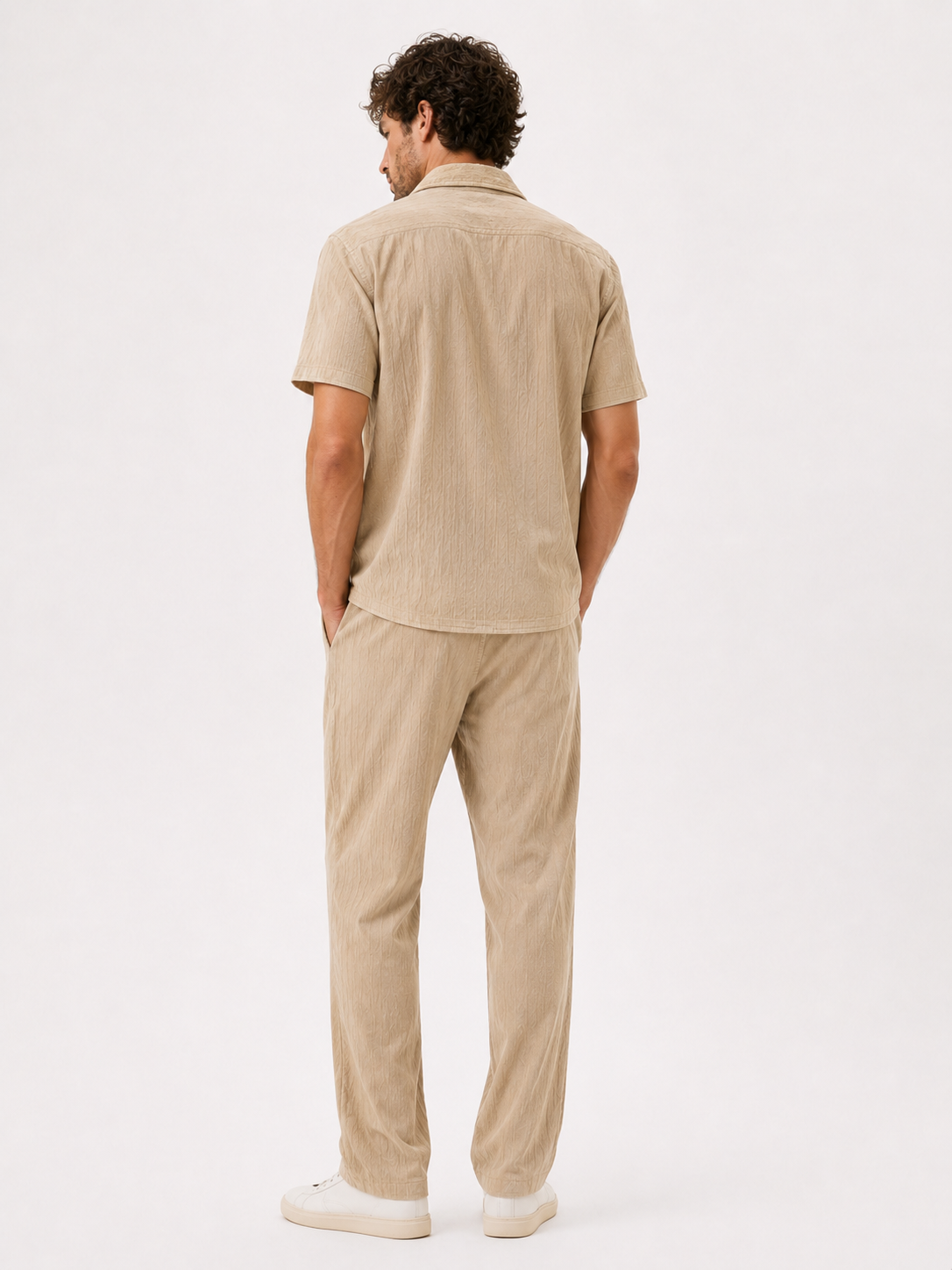 Completo Uomo Business Casual: Camicia Elegante, Pantaloni Slim Fit Grigio - - business camicia camicia pantaloni casual outfit sets pantaloni uomo - Concept Palermo