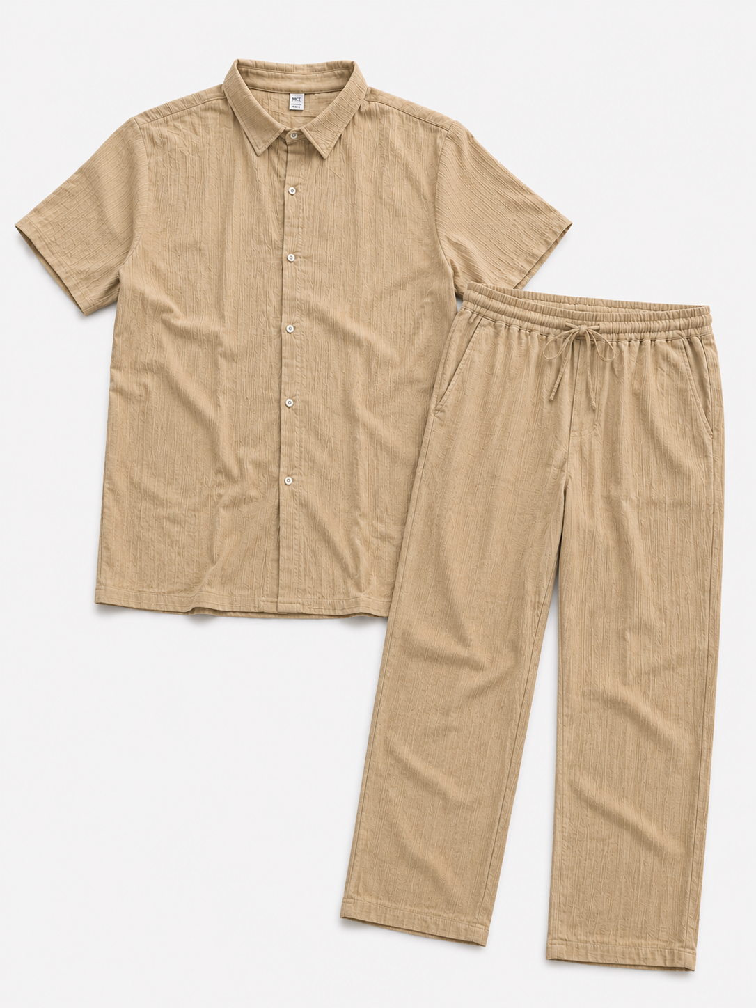 Completo Uomo Business Casual: Camicia Elegante, Pantaloni Slim Fit Grigio - - business camicia camicia pantaloni casual outfit sets pantaloni uomo - Concept Palermo