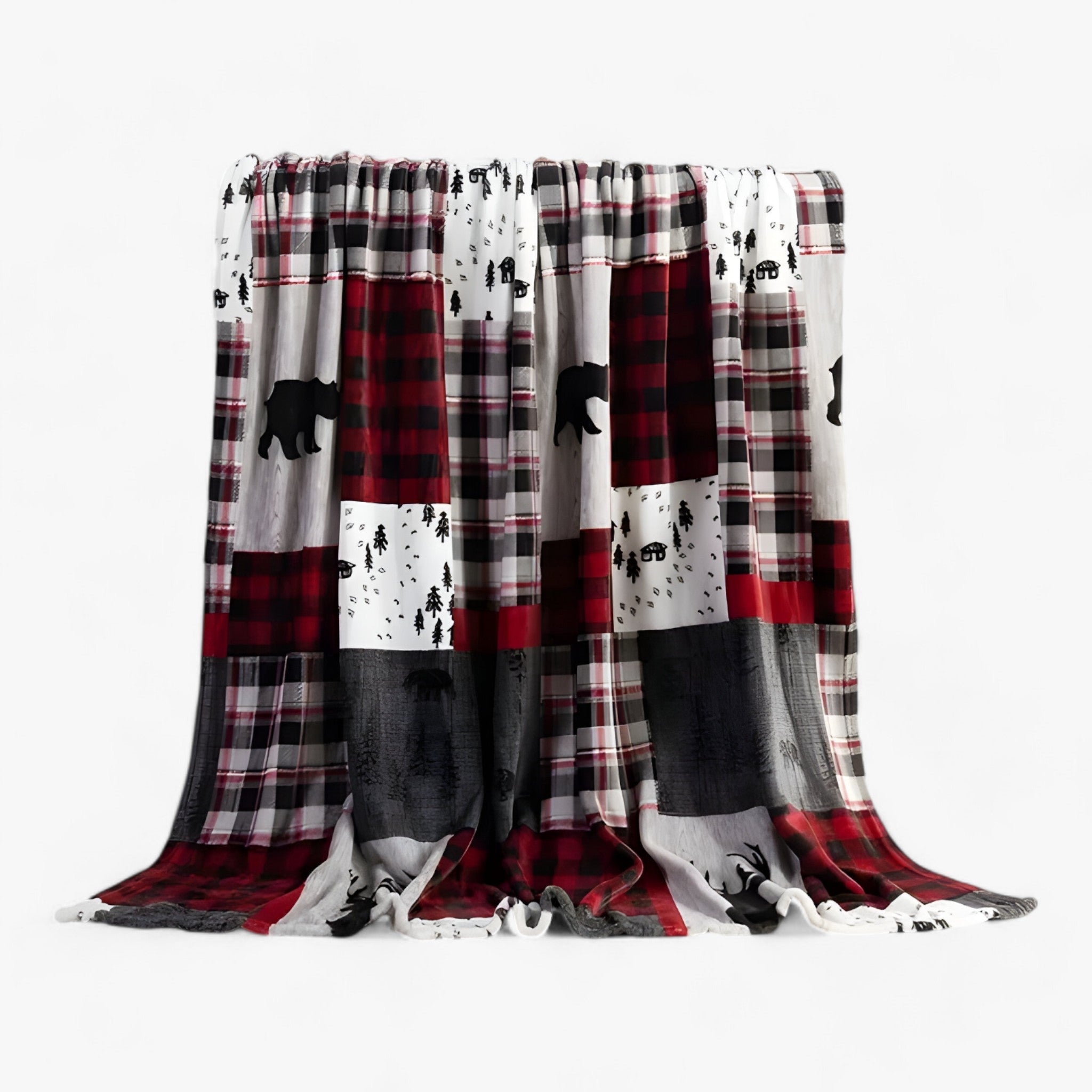 Coperta Natalizia in Pile - - accessori per la casa accessorio festivo atmosfera accogliente biancheria da letto coperta coperta natalizia decorazione invernale design elegante morbidezza natalizia pile pile di alta qualità plaid regalo di Natale - Concept Palermo