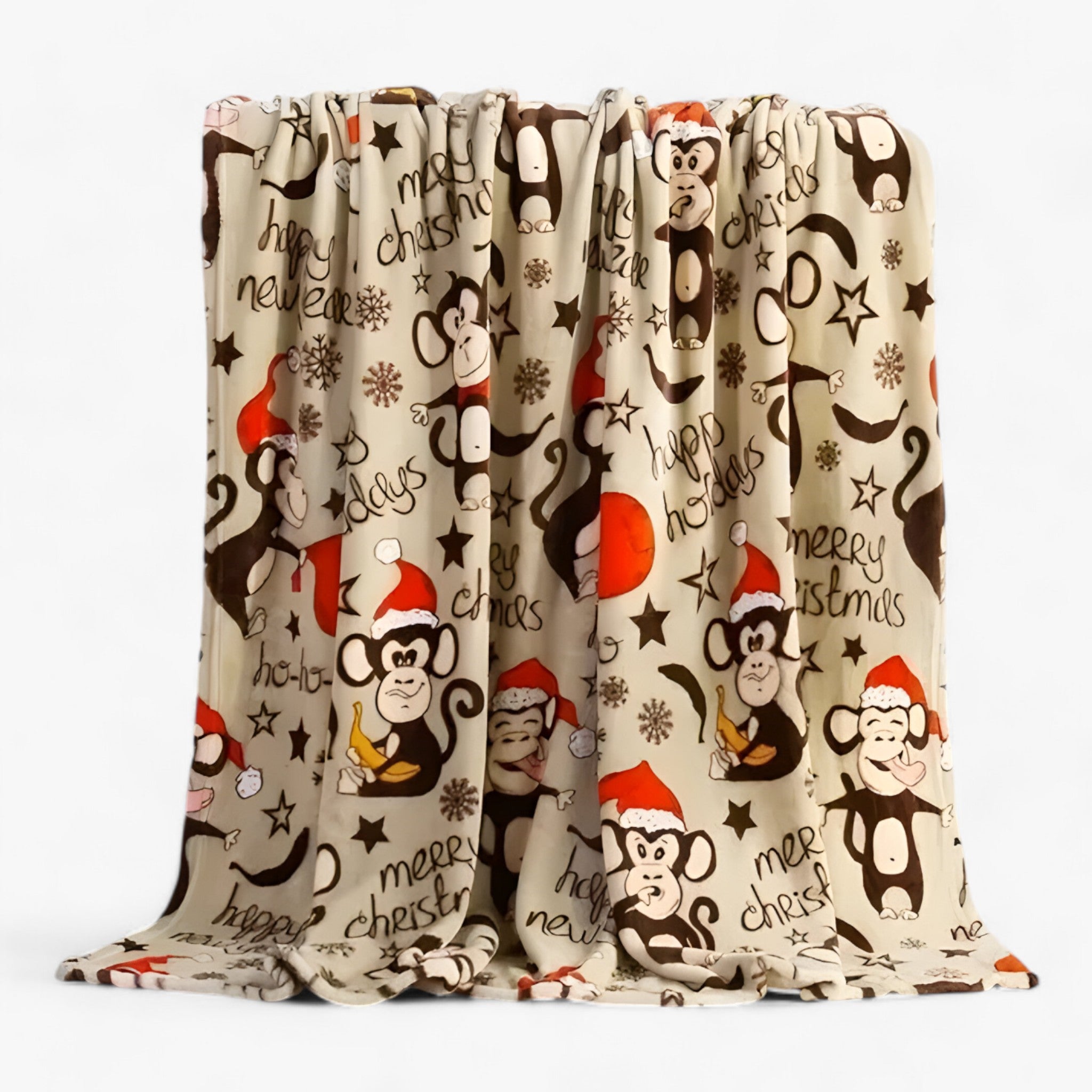 Coperta Natalizia in Pile - - accessori per la casa accessorio festivo atmosfera accogliente biancheria da letto coperta coperta natalizia decorazione invernale design elegante morbidezza natalizia pile pile di alta qualità plaid regalo di Natale - Concept Palermo