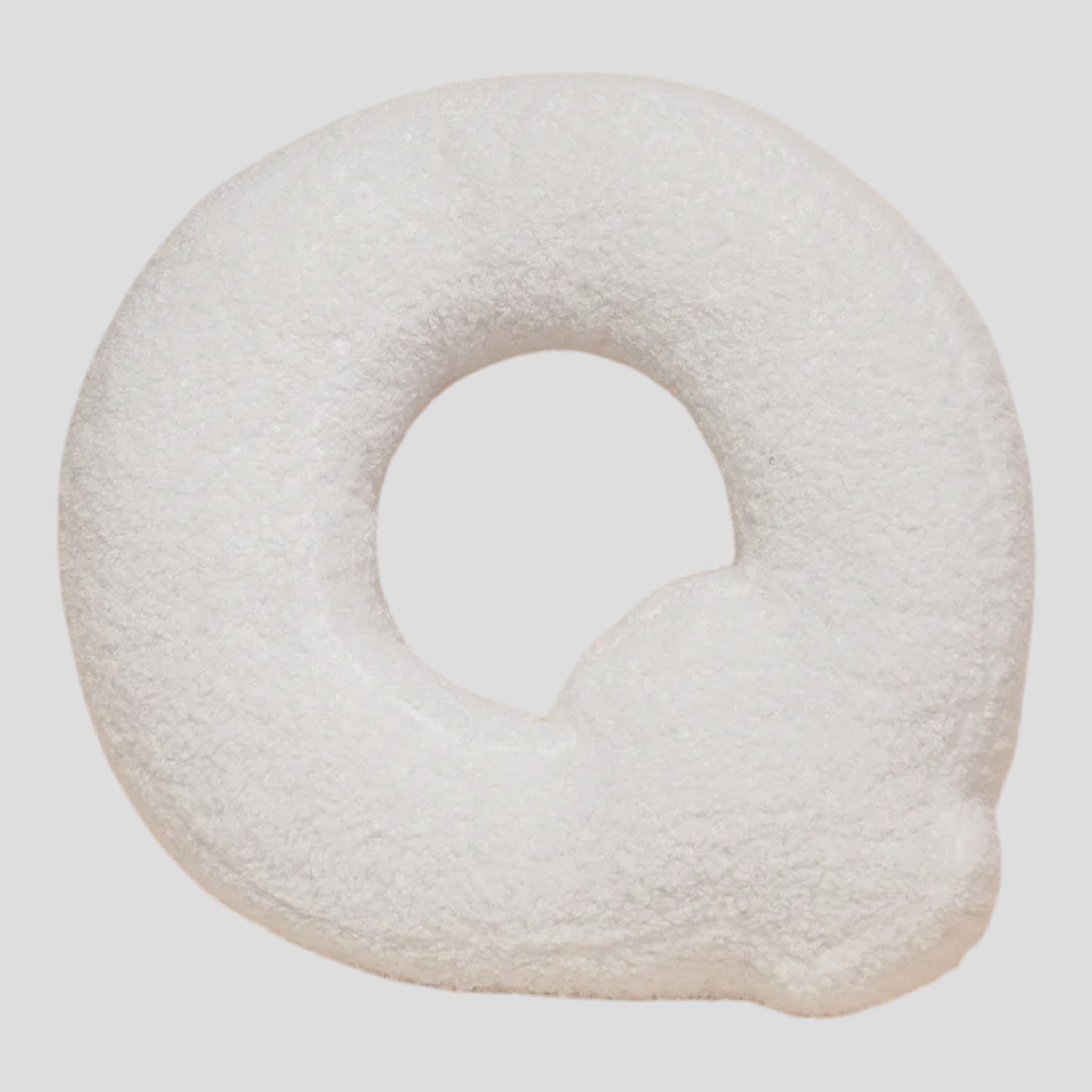 Cuscino Lettera in Peluche Cotone - Alfabeto Decorativo Bianco, 40 Cm