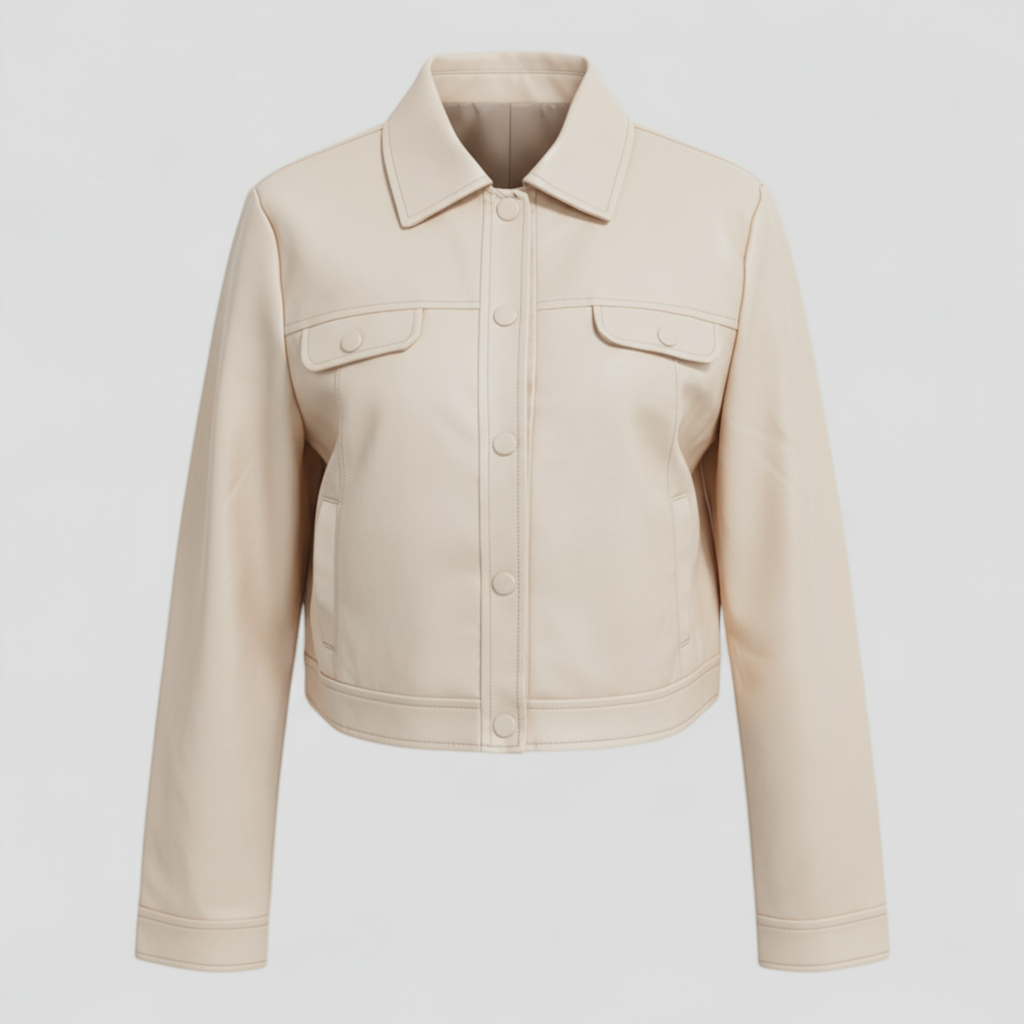 Giacca in pelle sottile da donna - Beige S - donna giacca giacca pelle Jackets & Coats pelle sottile Women jackets women's coats & jackets - Concept Palermo
