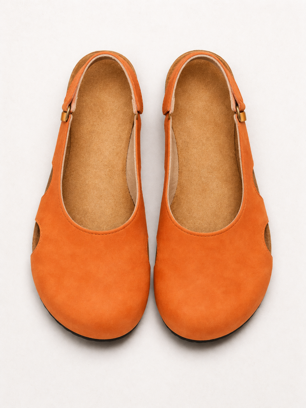 Slingback Nere Donna in Vera Pelle, Tacco 5cm, Punta Tonda: Eleganti & Comode - - donna Frauen Sandalen piatta punta sandals sandlas scarpa scarpa donna slingback tonda women - Concept Palermo